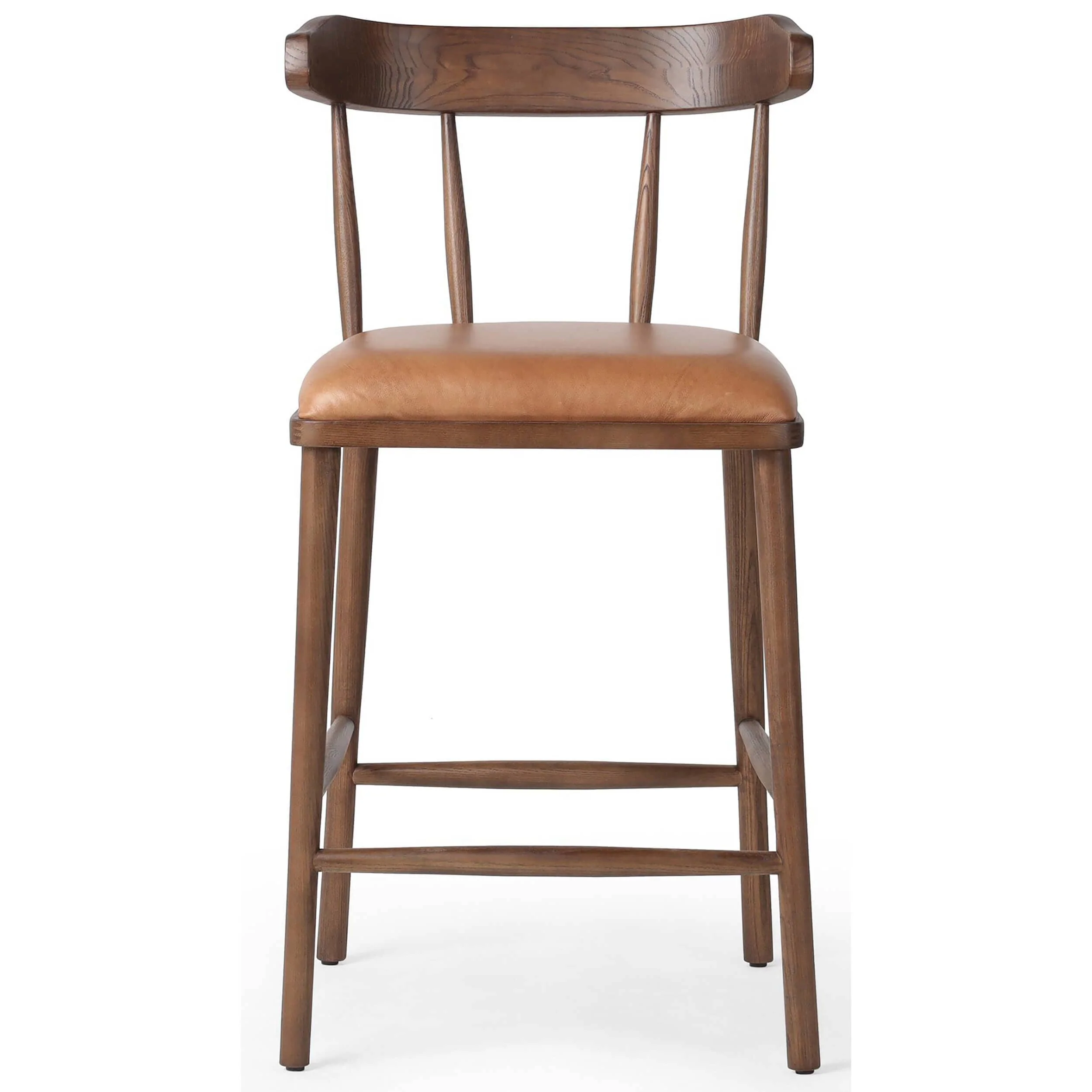 Colter Leather Counter Stool, Chaps Saddle by Four Hands - Image 2