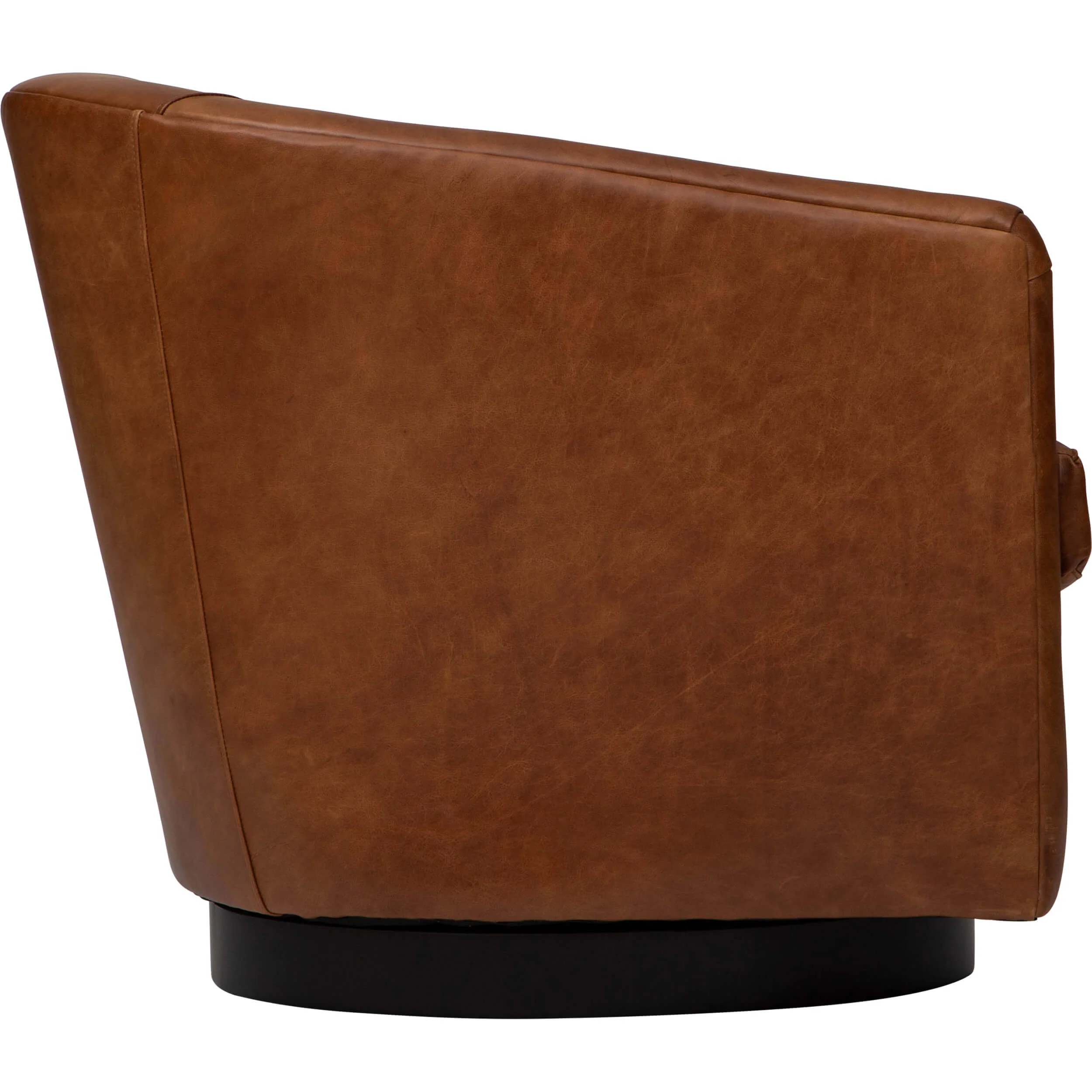 Coltrane Leather Swivel Chair, Laguna Cognac - Image 3
