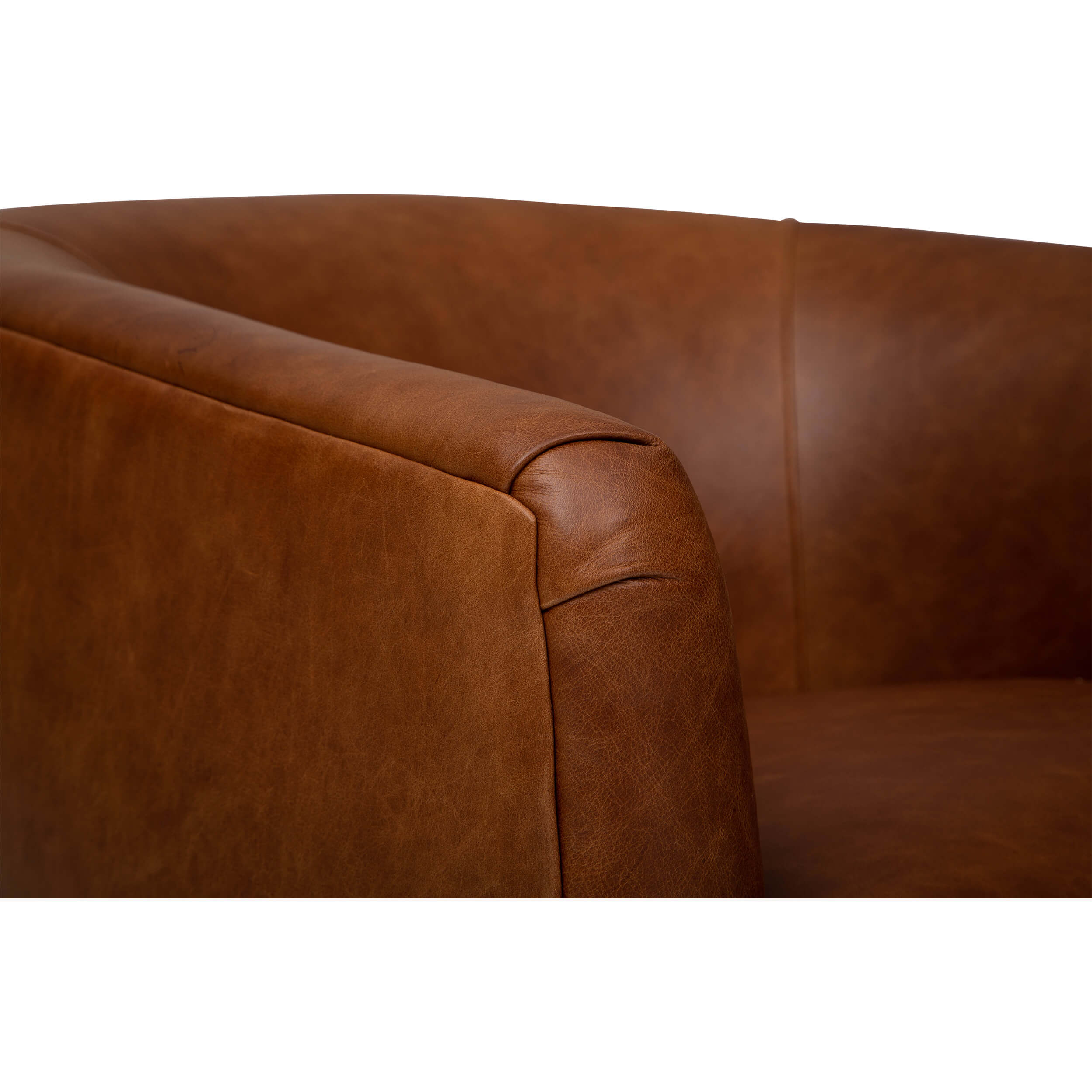 Coltrane Leather Swivel Chair, Laguna Cognac - Image 4