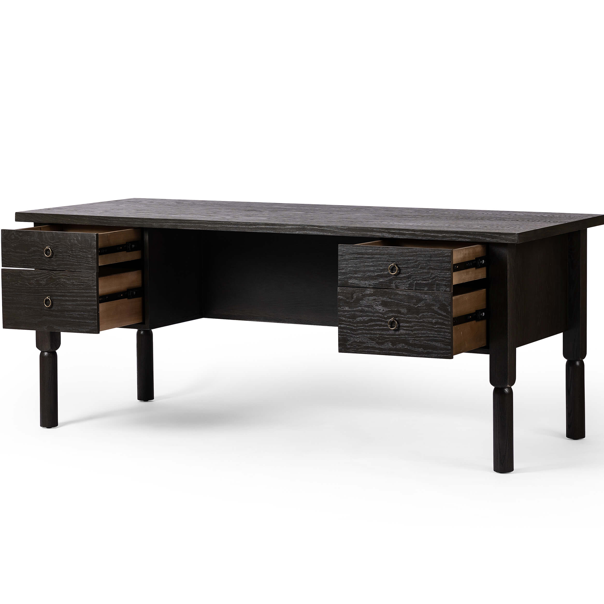 Concord Desk, Charcoal Oak by Four Hands - Image 5
