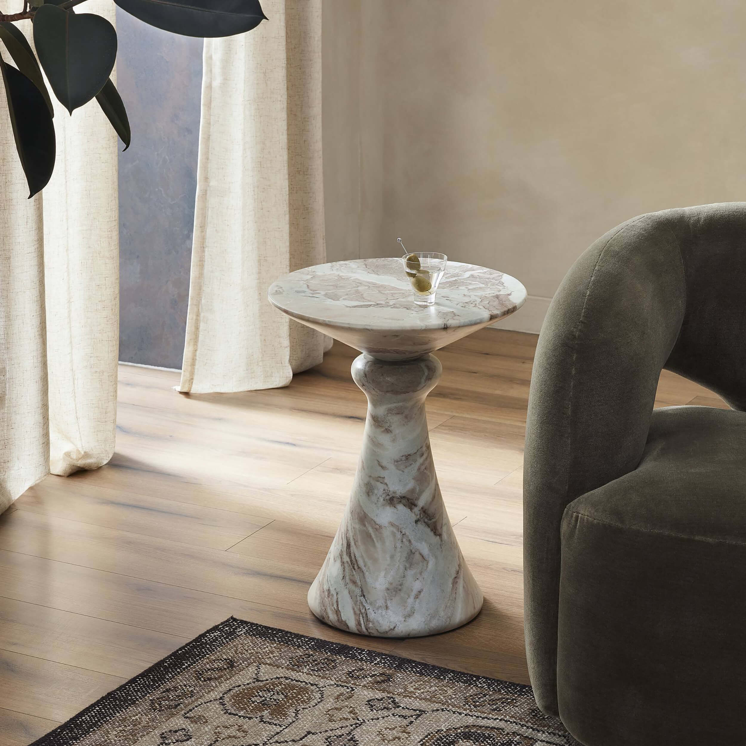 Connie End Table, Sawar Marble by Four Hands - Image 4