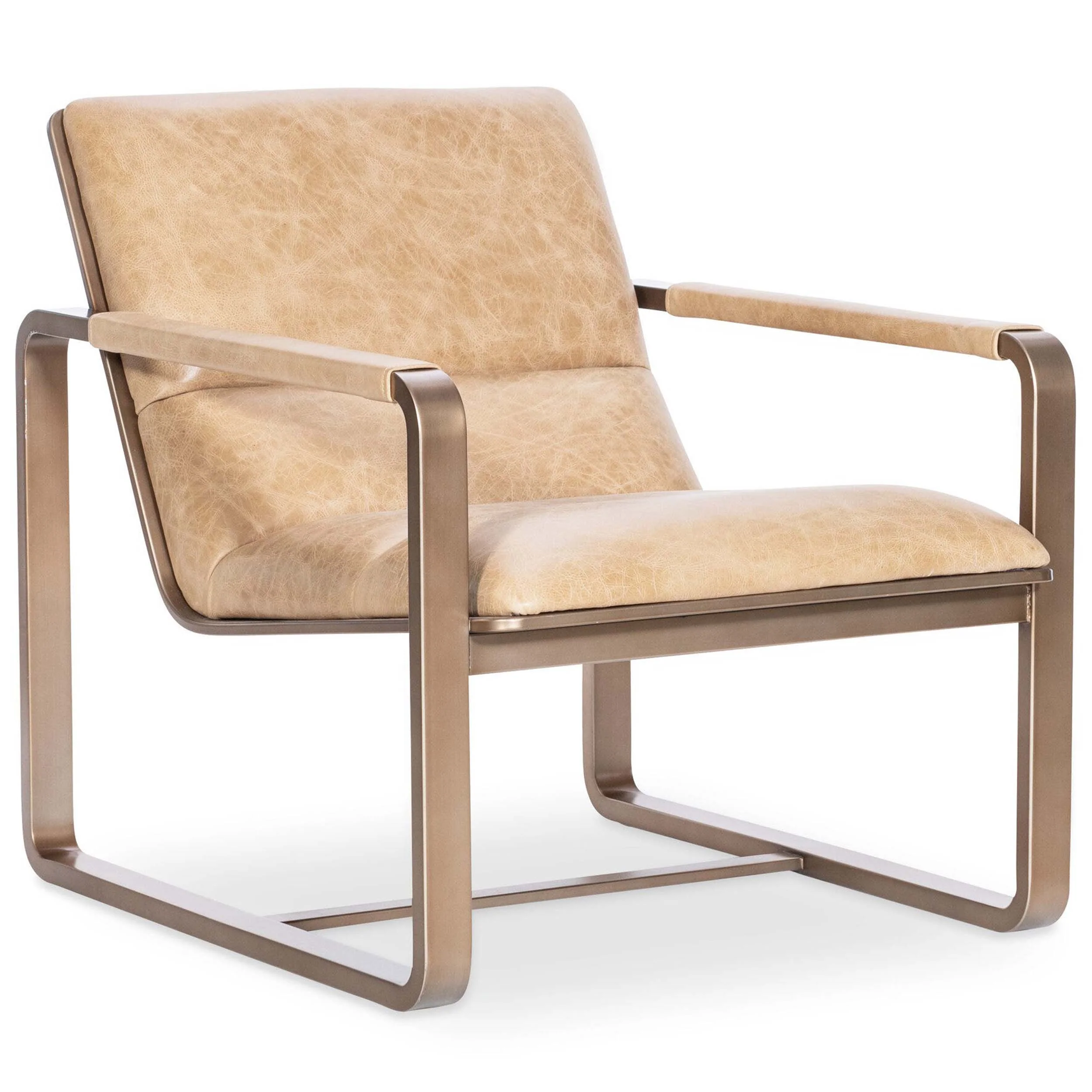 Cooper Leather Chair, Firenze Ghiaia