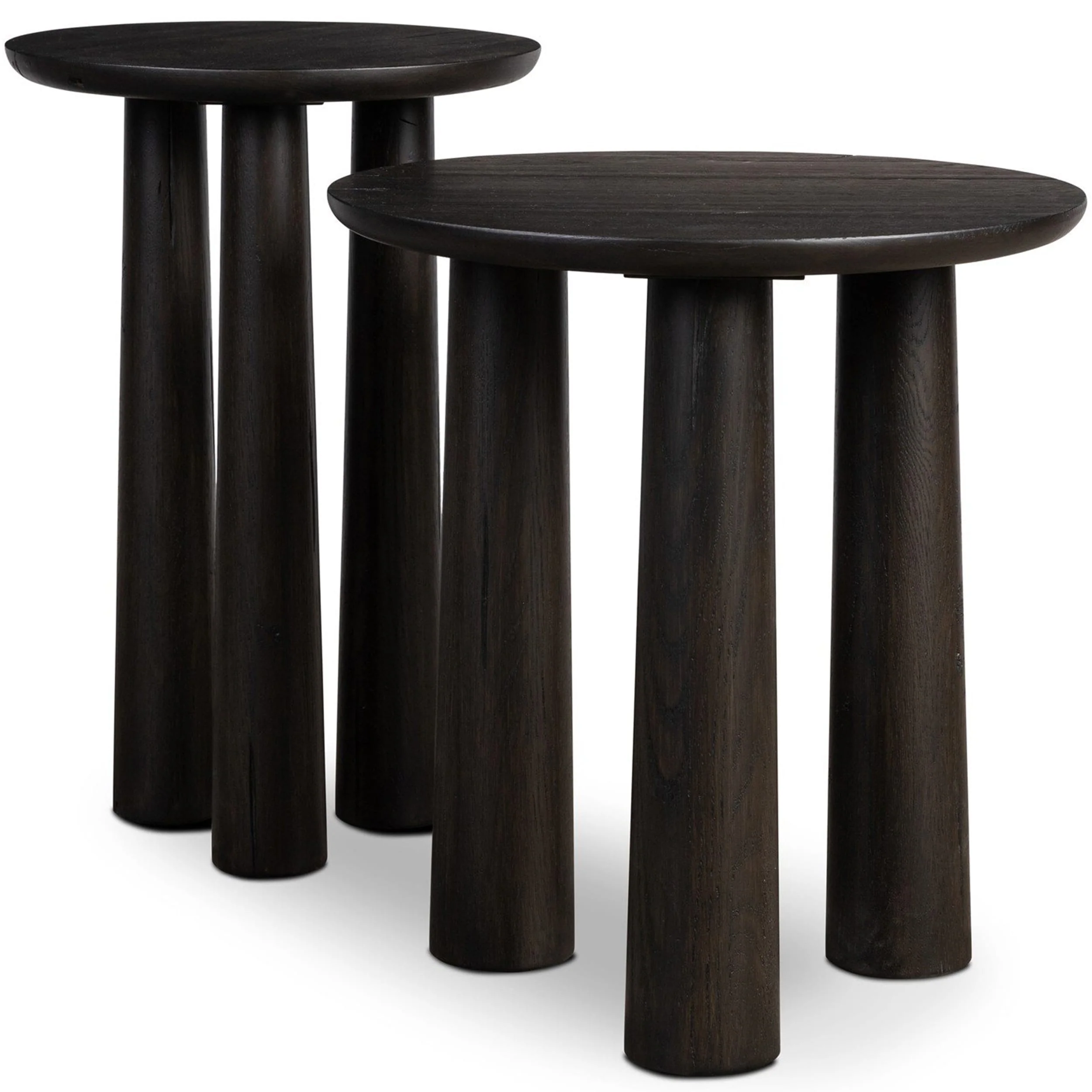 Cooper Nesting End Tables, Smoked Black, Set of 2 by Four Hands