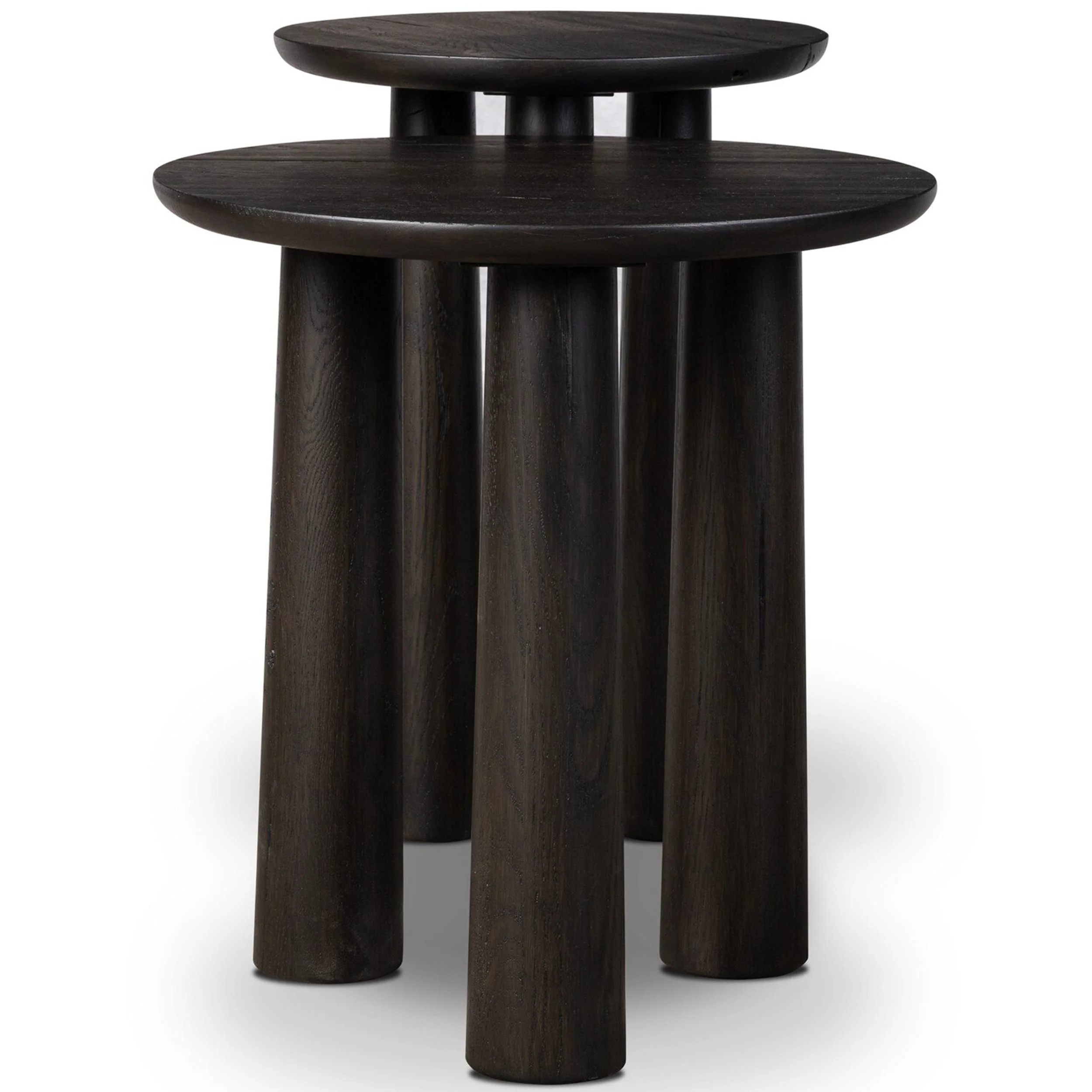 Cooper Nesting End Tables, Smoked Black, Set of 2 by Four Hands - Image 2