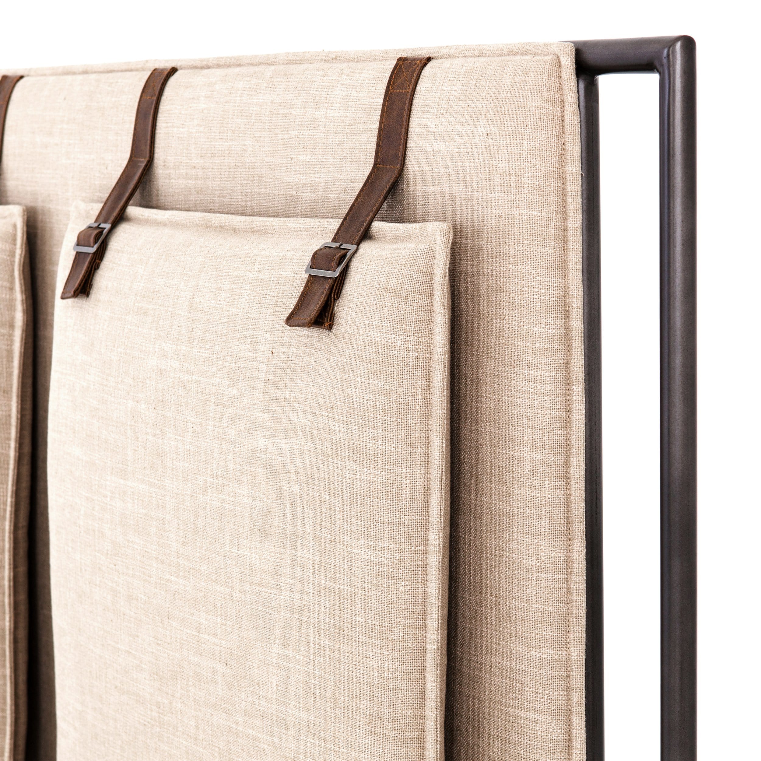 Leigh Upholstered Bed, Palm Ecru by Four Hands - Image 4