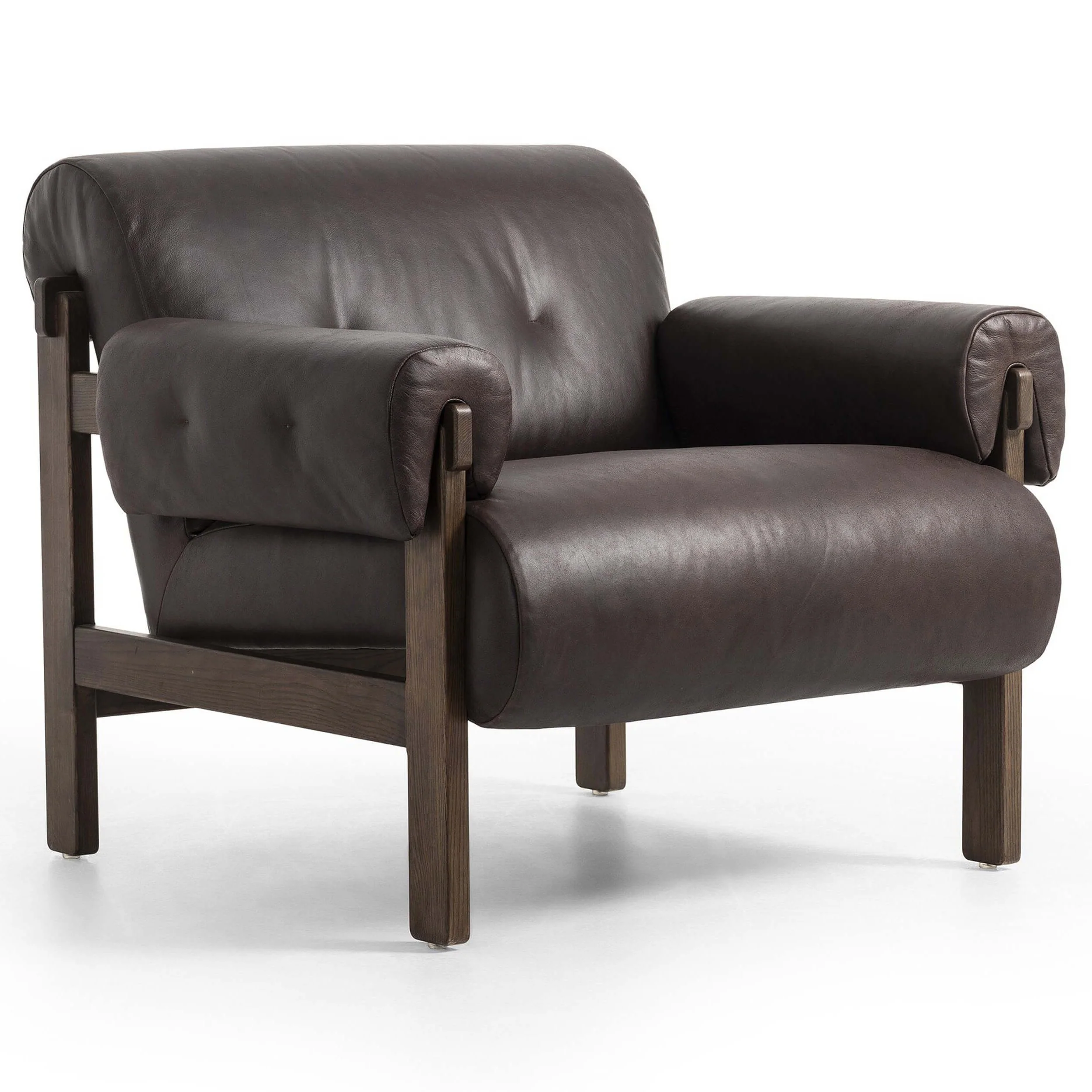 Cora Leather Chair, Conroe Cigar by Four Hands