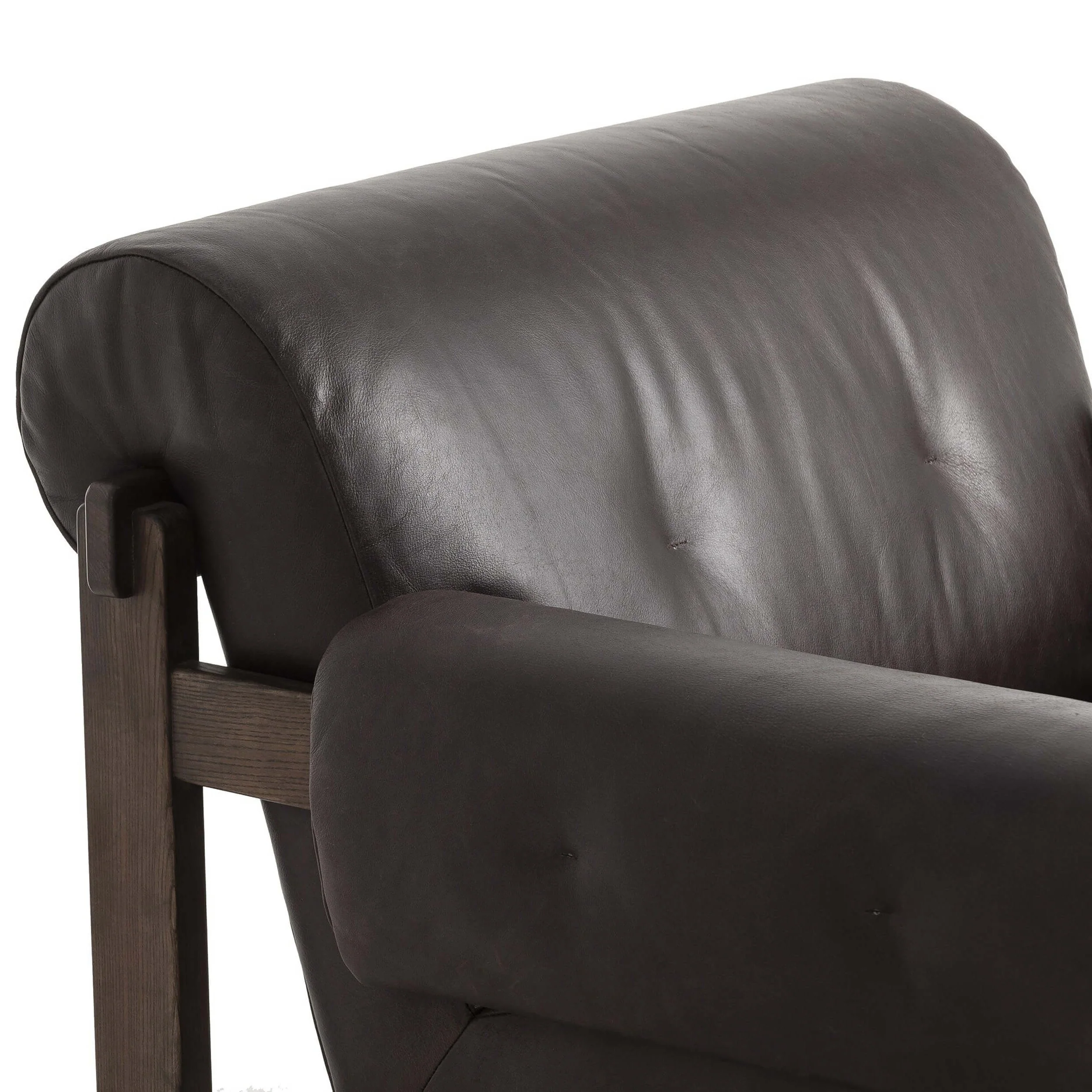 Cora Leather Chair, Conroe Cigar by Four Hands - Image 5