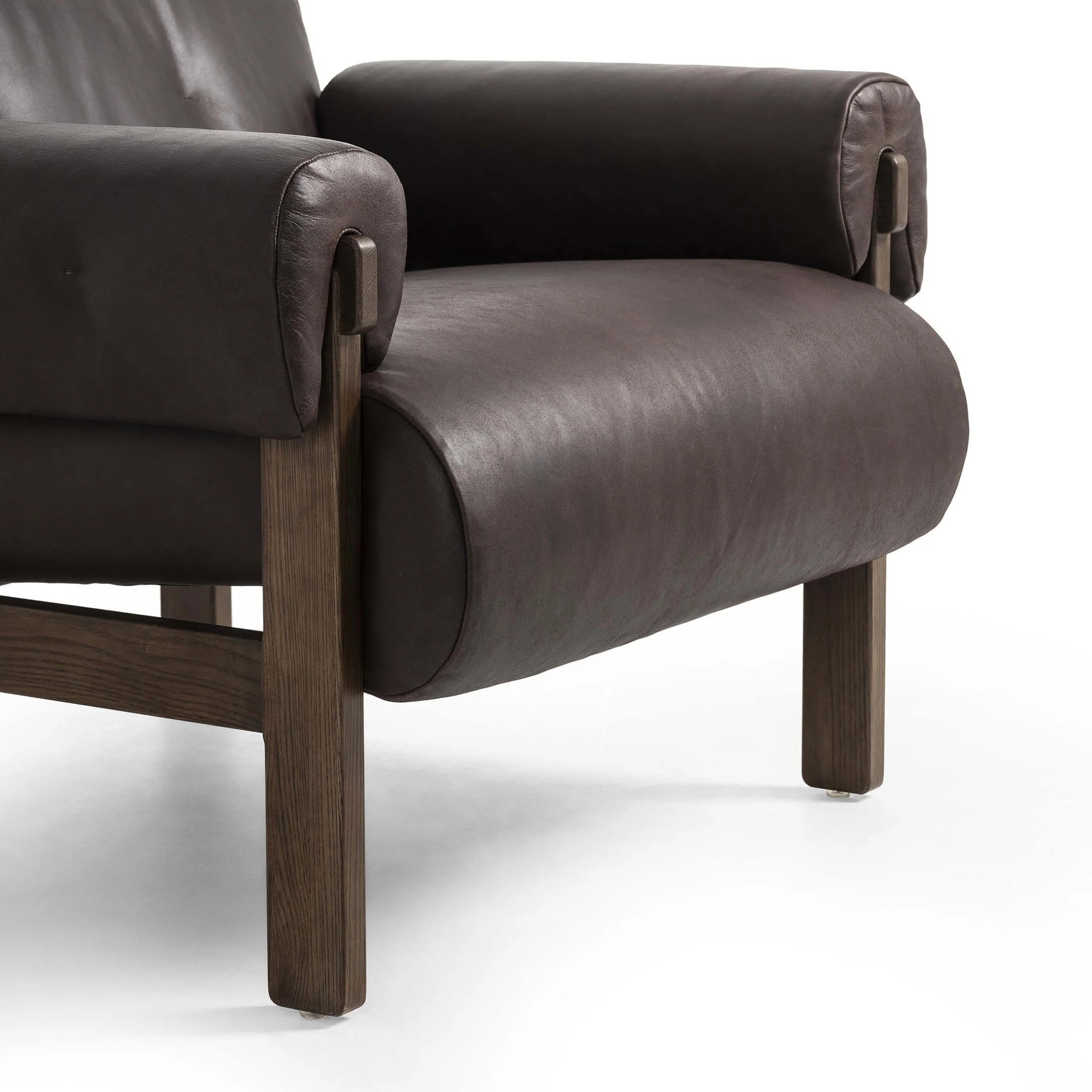 Cora Leather Chair, Conroe Cigar by Four Hands - Image 6