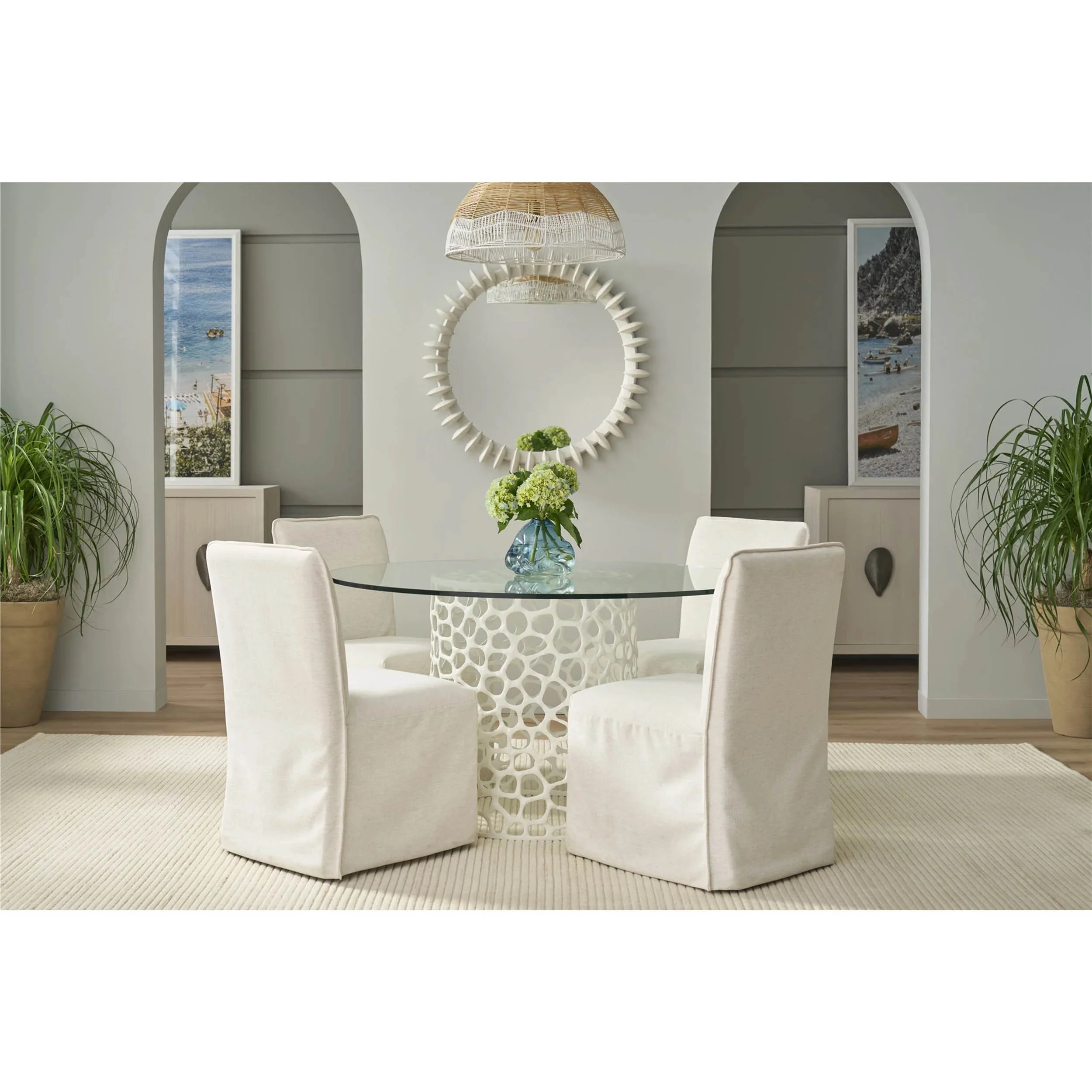 Coral Round Dining Table, White - Image 3