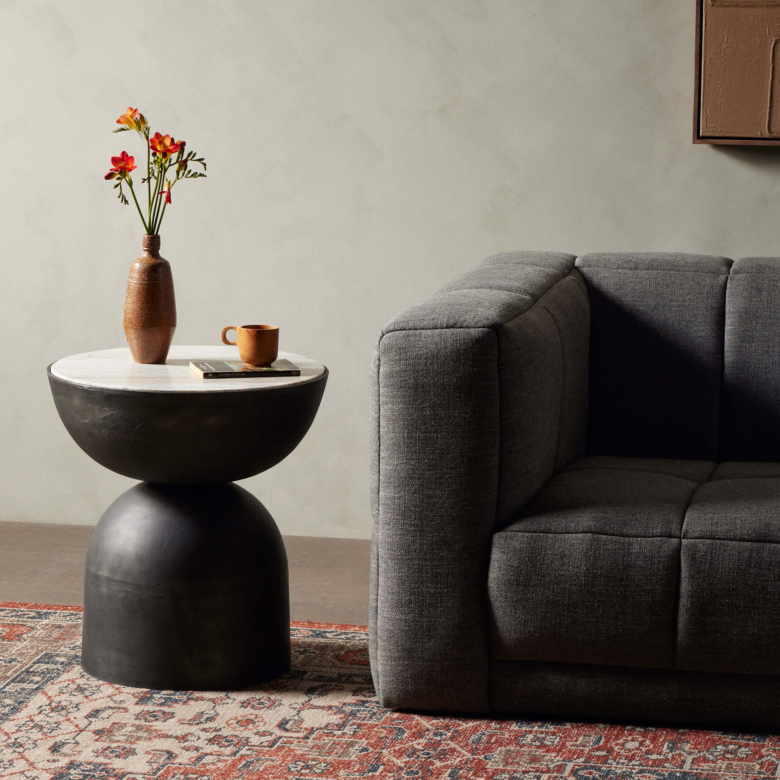Corbett End Table, Creamy Taupe by Four Hands - Image 3
