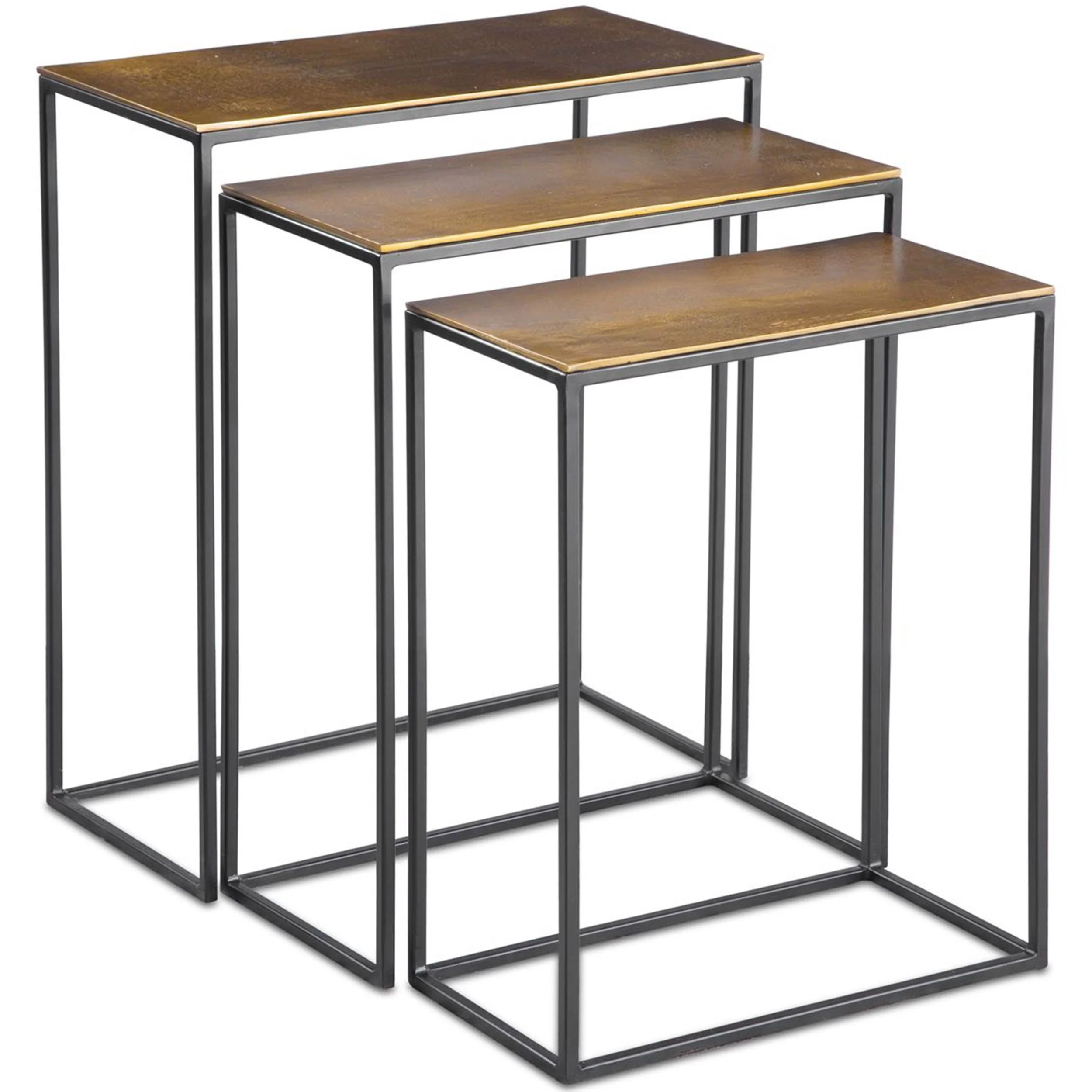 Coreene Nesting Tables, Set of 3, Gold