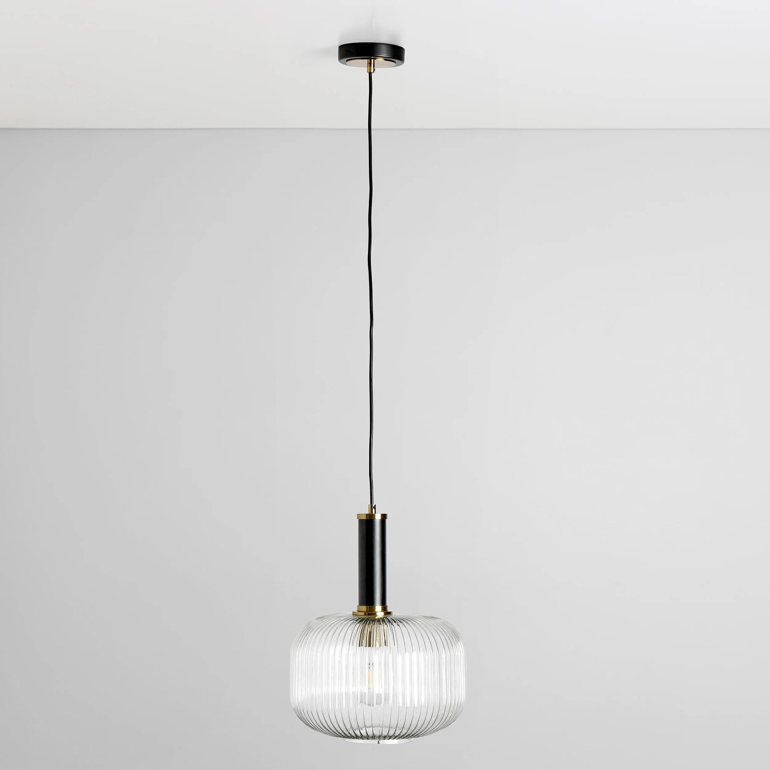 Corey Round Pendant, Matte Black