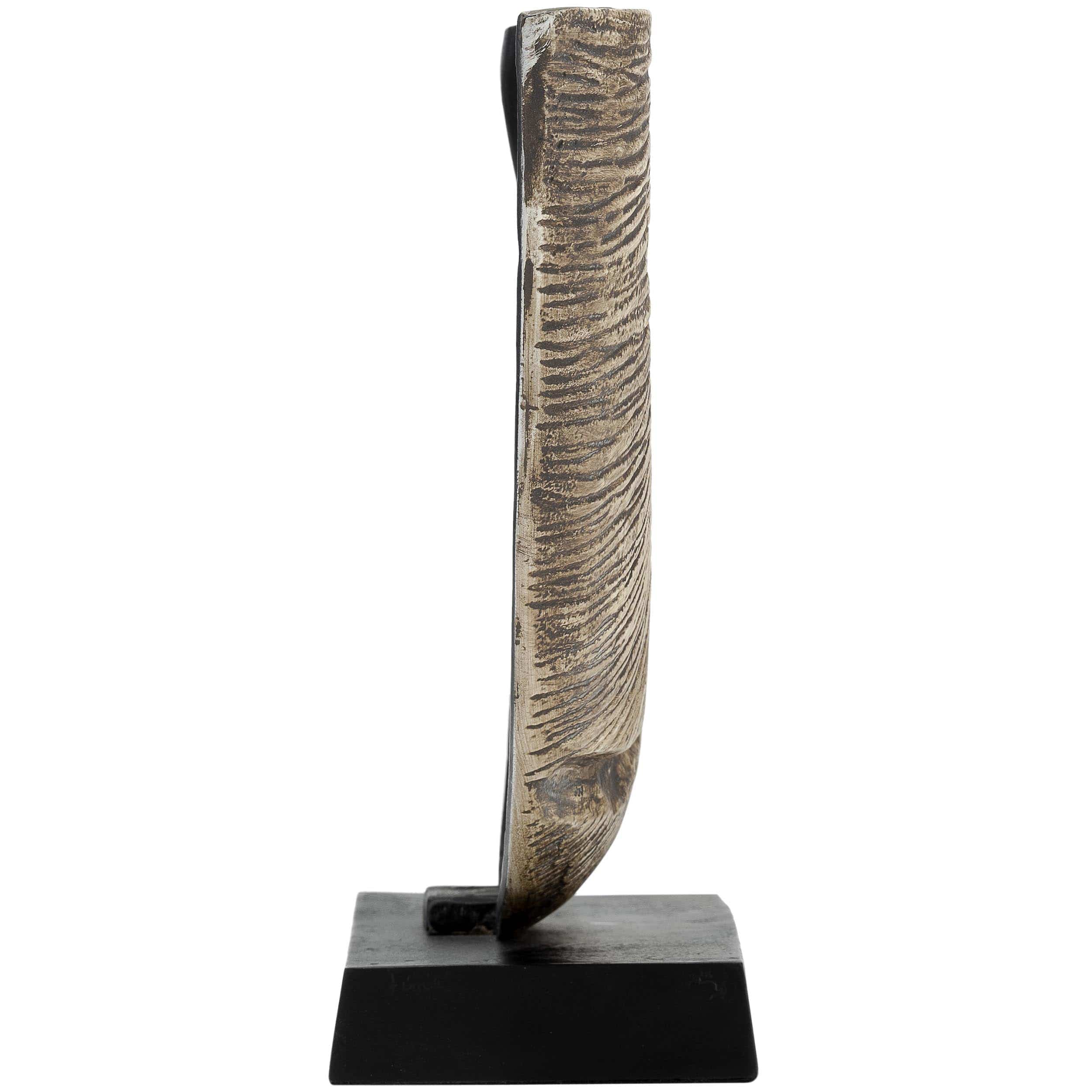 Corrugated Half Circle Sculpture, Ivory - Image 3