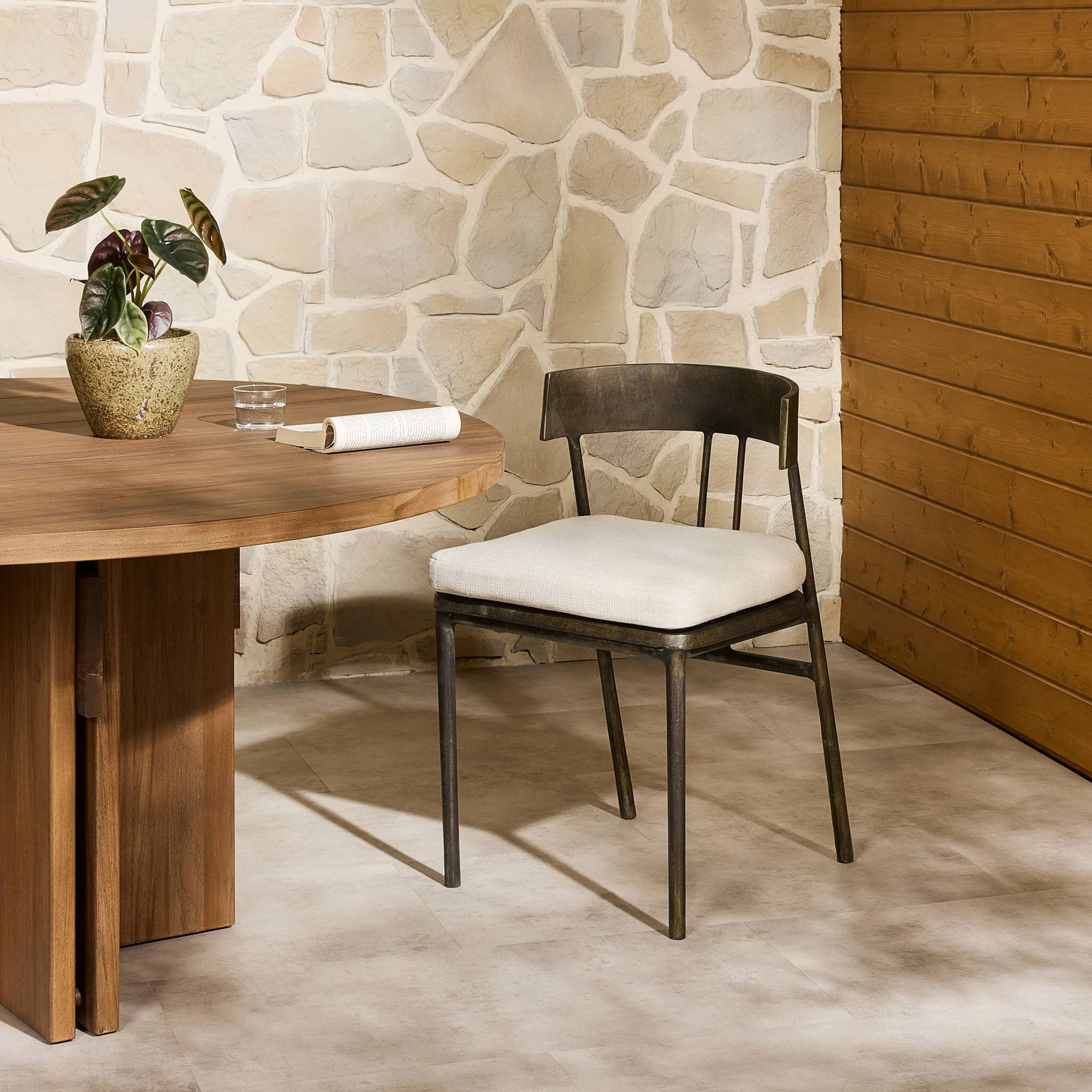 Cosan Outdoor Dining Chair, Liller Flax, Set of 2 by Four Hands - Image 7