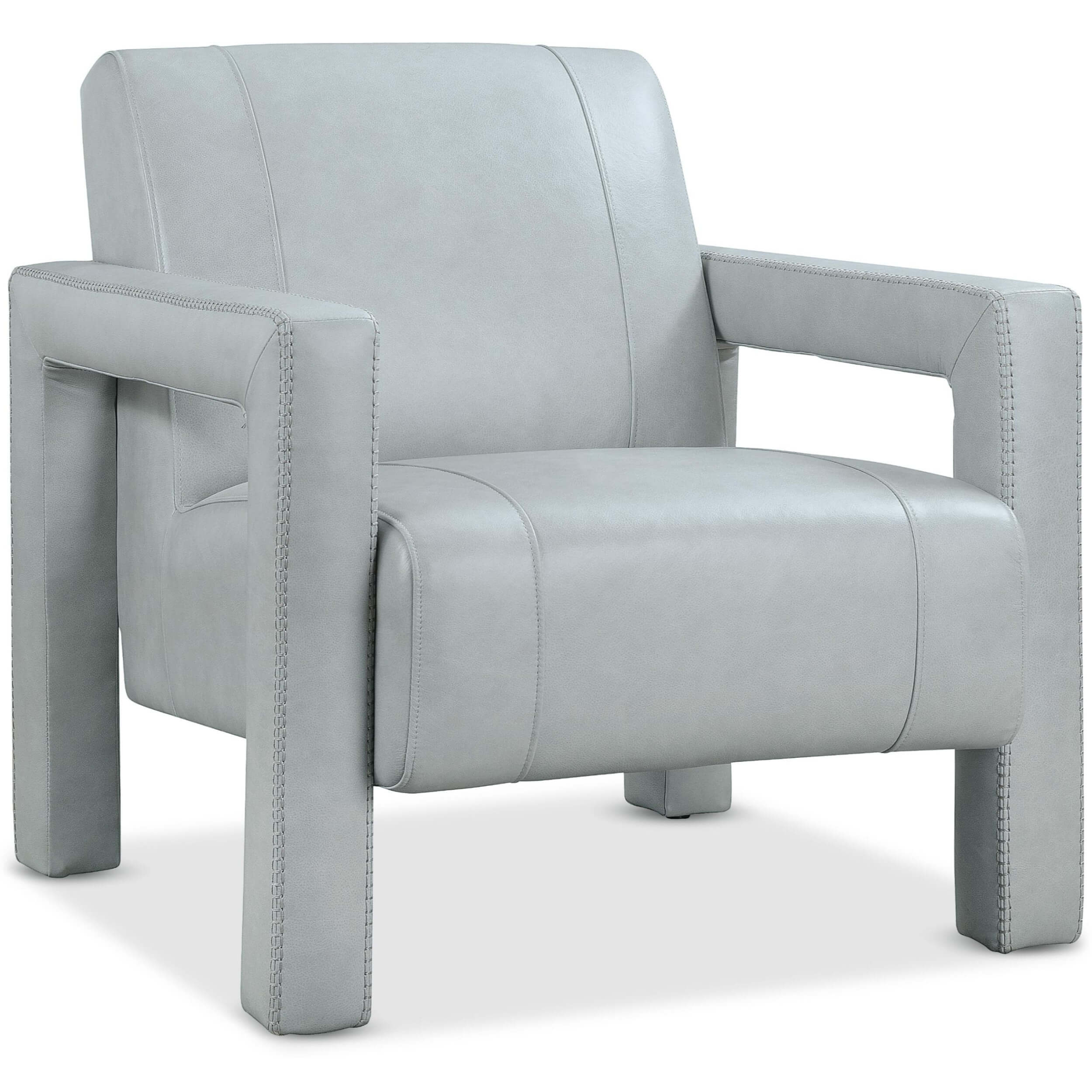 Covette Leather Chair, Amani Artic Blue