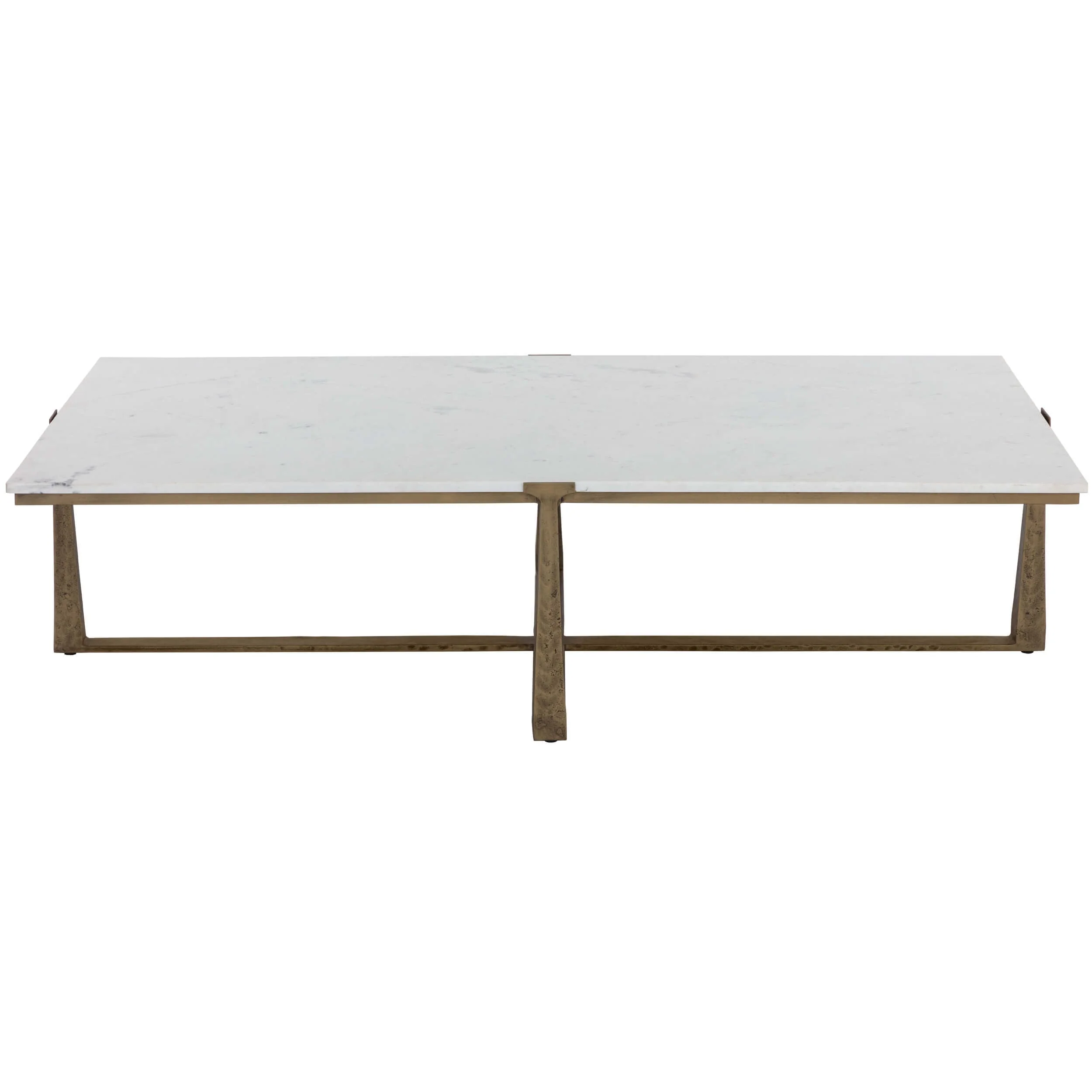 Cowell Coffee Table, Antique Brass - Image 2