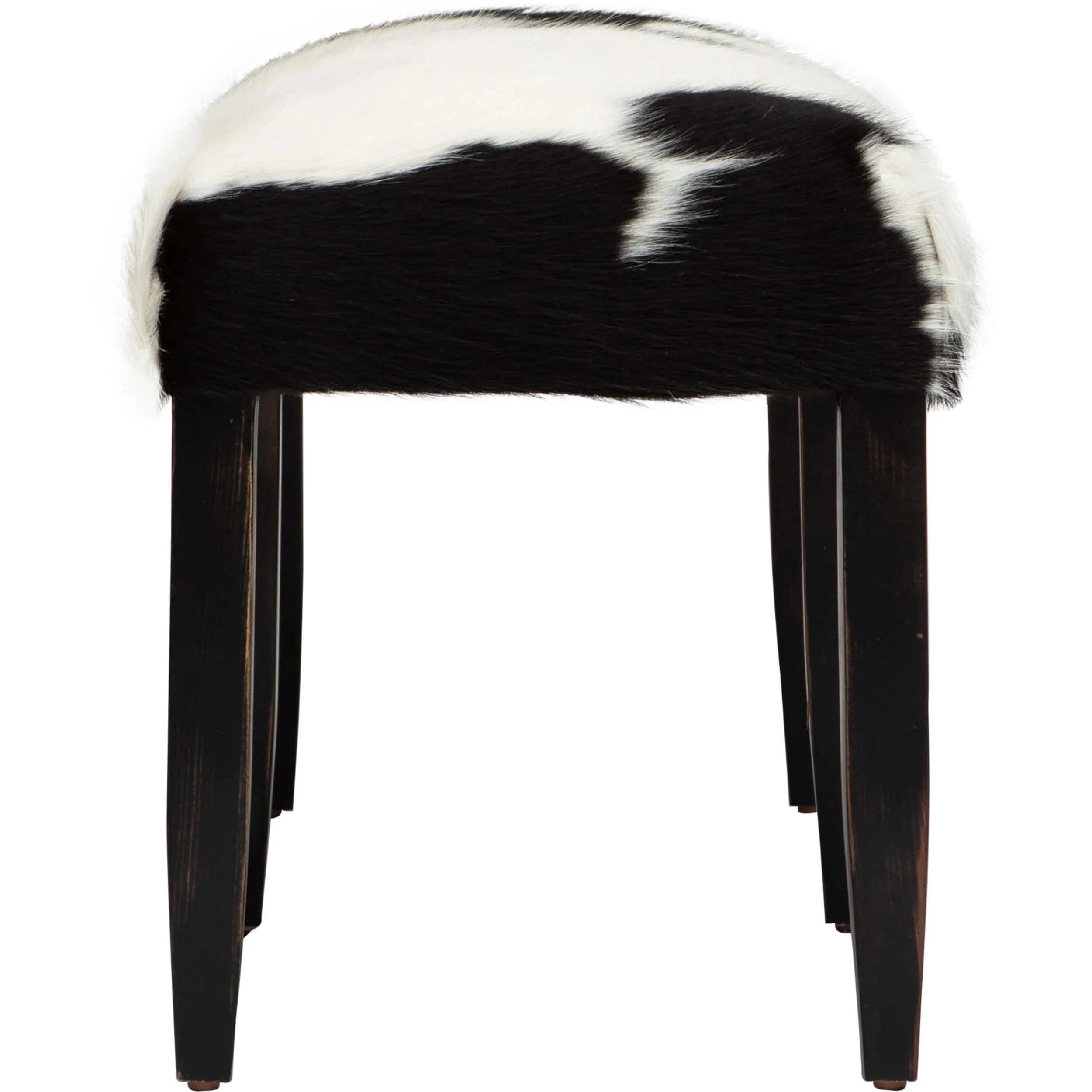 Cowhide Bench, Black/White - Image 3