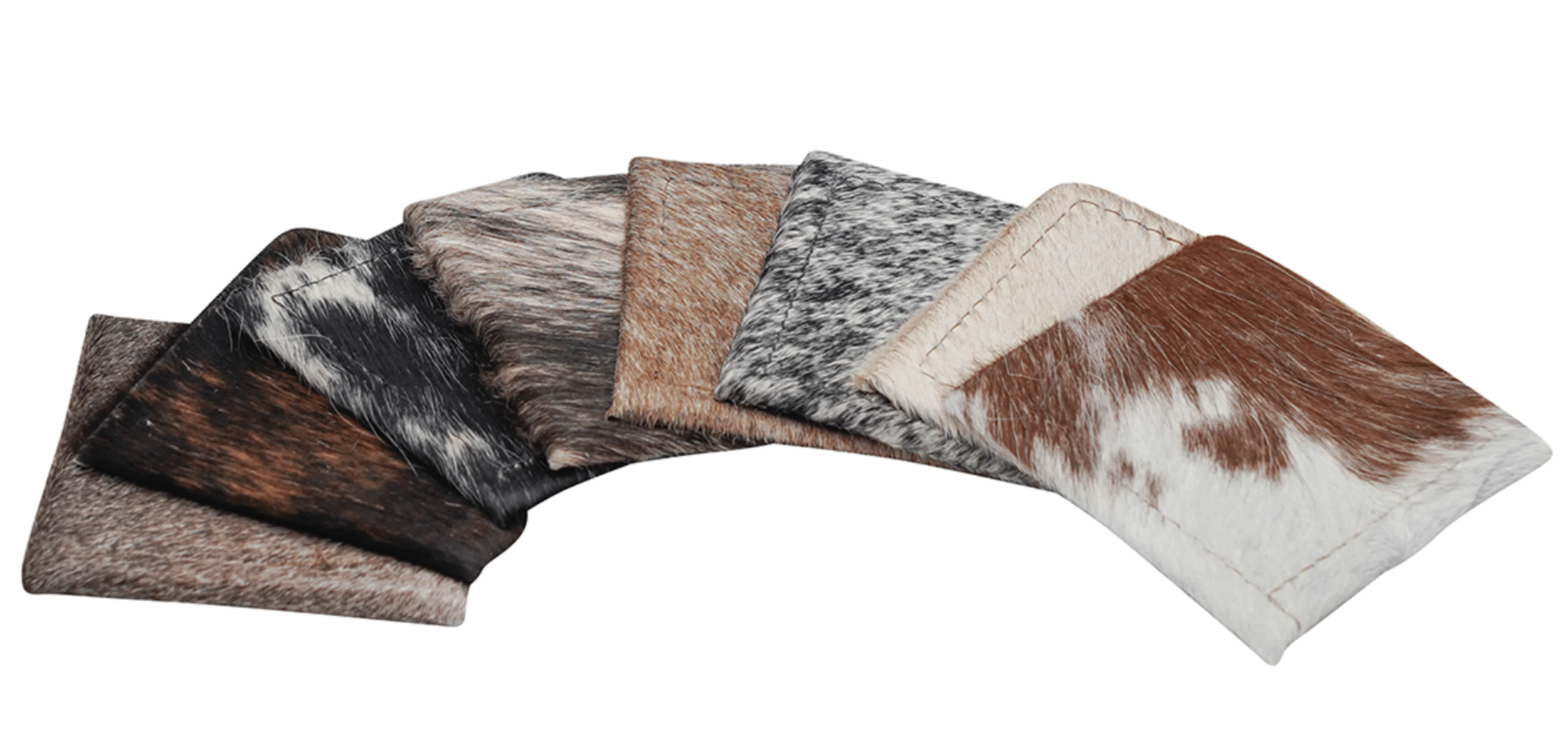 Cowhide Coasters Natural, Set of 4 - Image 4