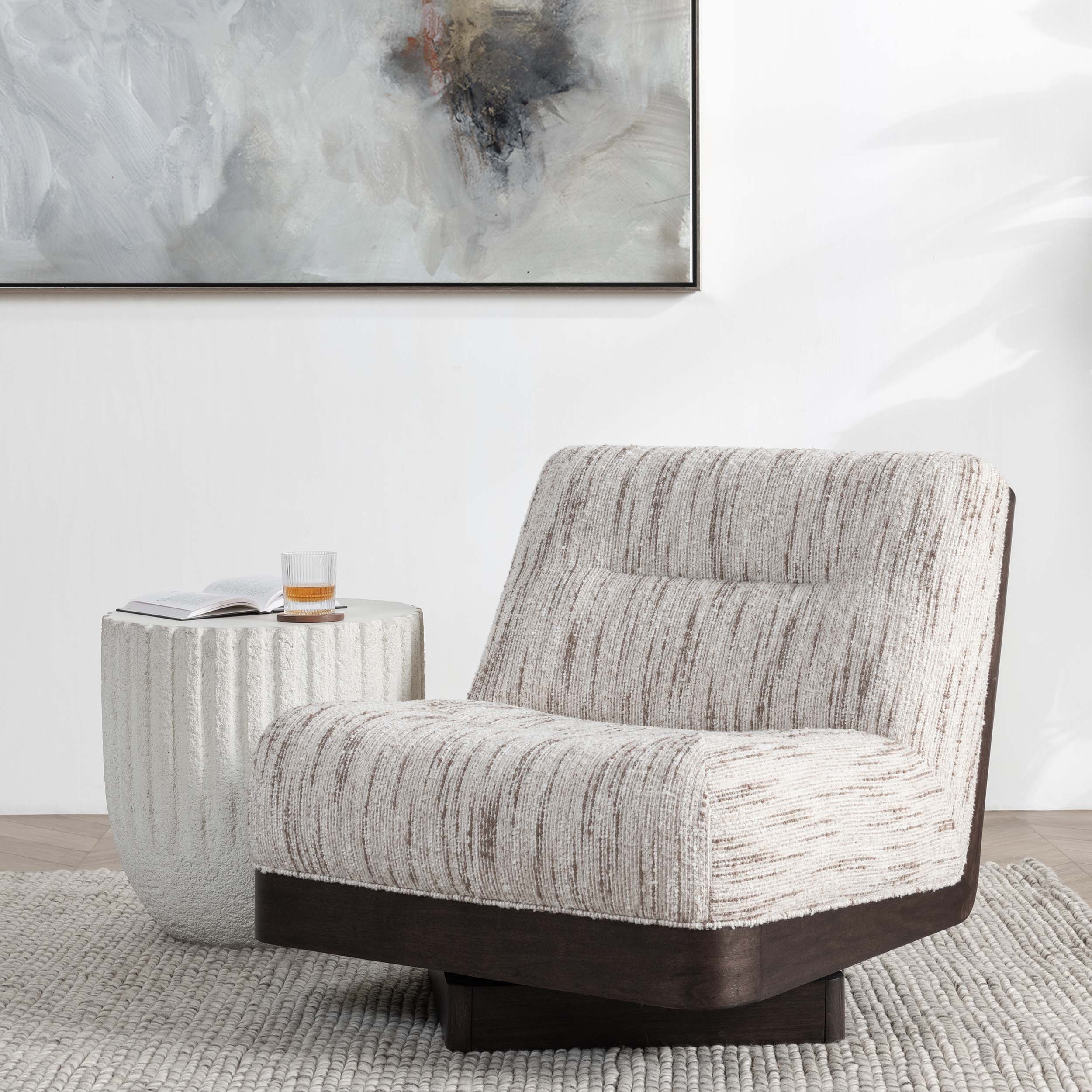 Crandall Swivel Chair, Cocoa Cream - Image 6