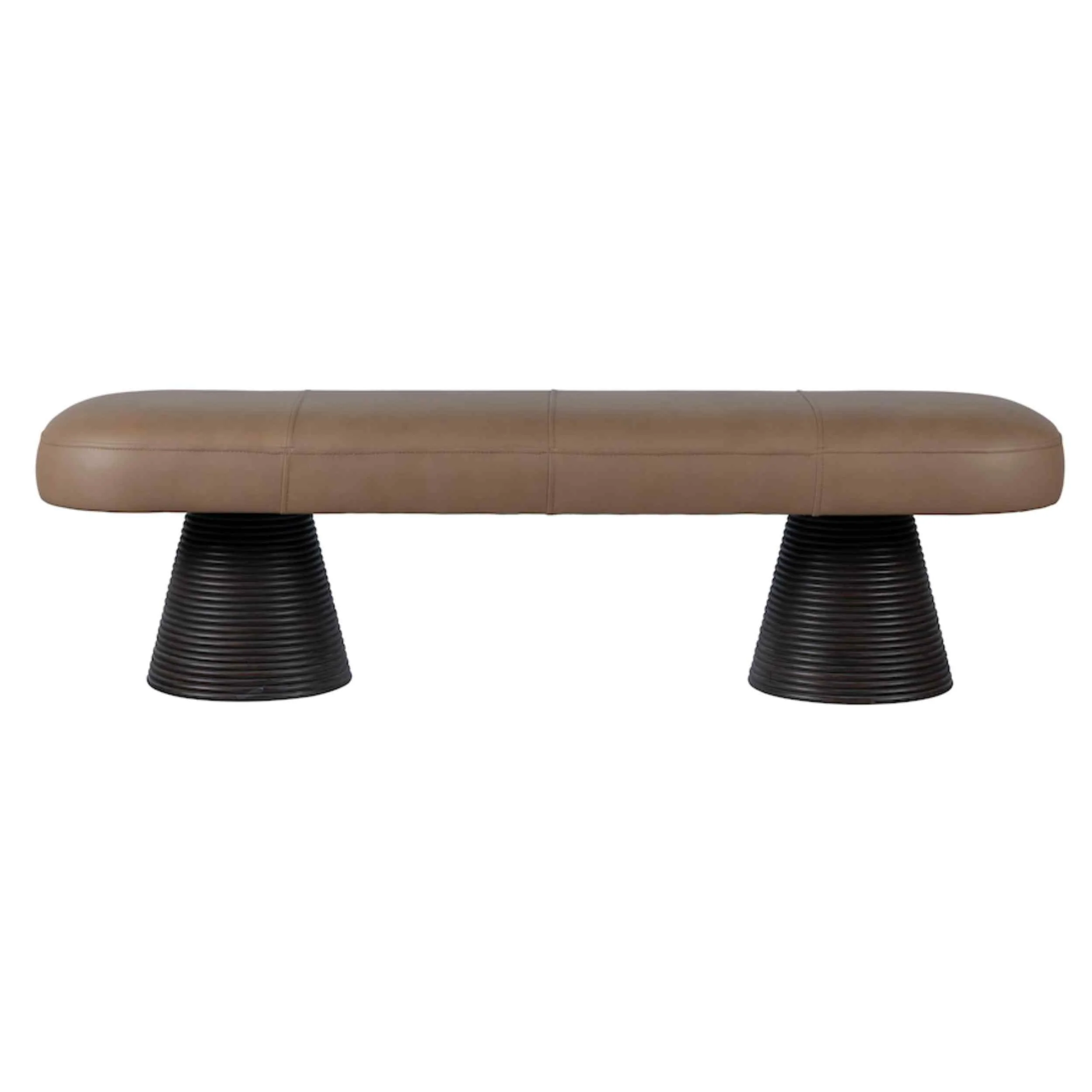 Creighton Leather Bench, Medium Cinder - Image 2