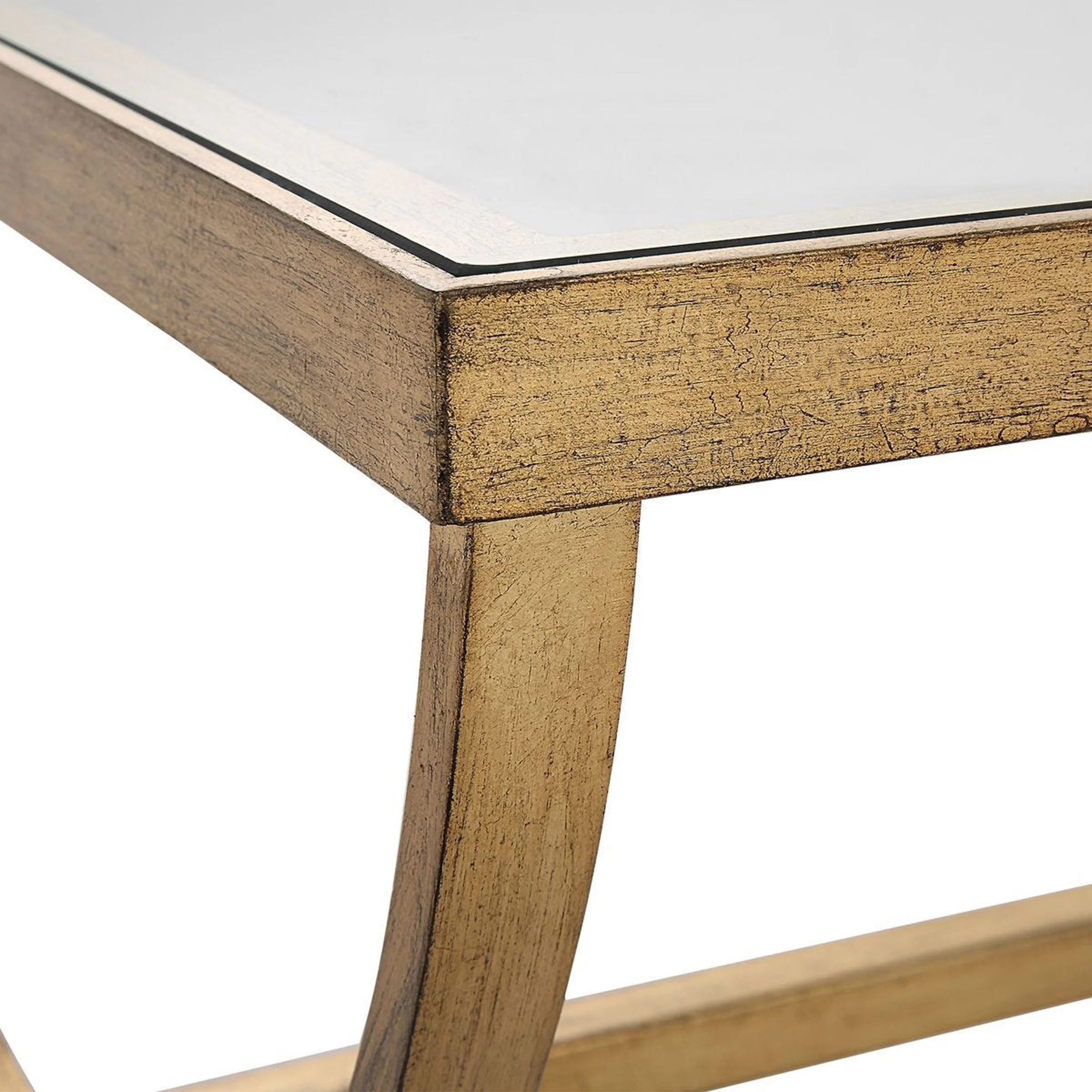 Crescent Coffee Table, Antique Gold - Image 5
