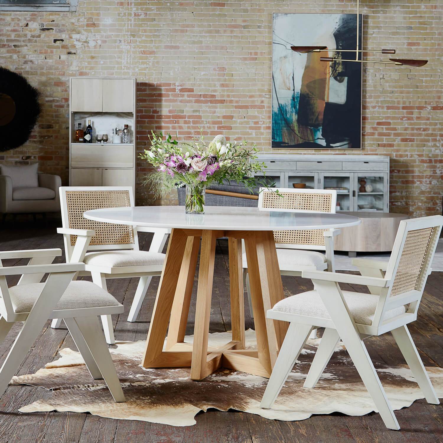 Creston Dining Table, Honey Oak by Four Hands - Image 2