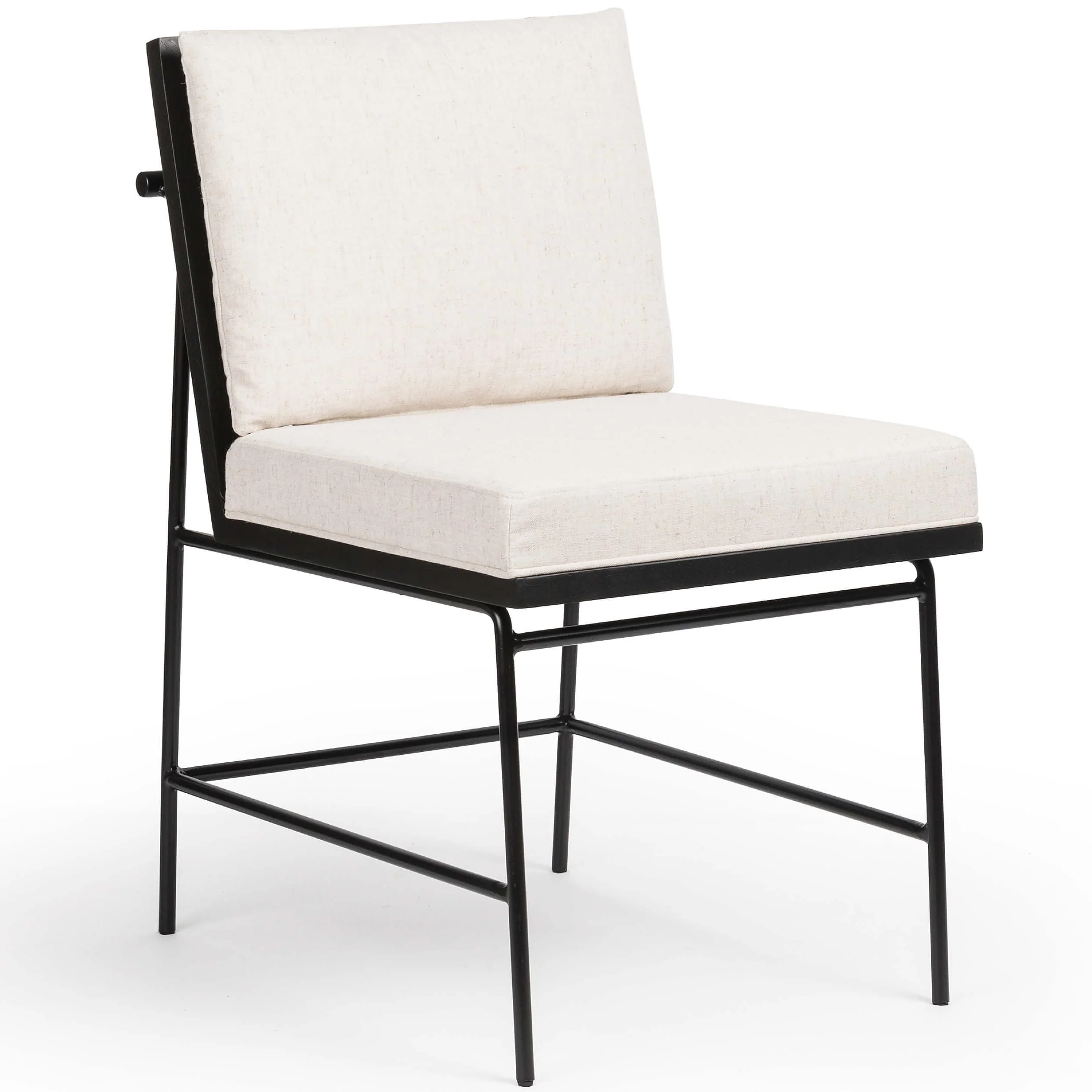 Crete Dining Chair, Saville Flax / Black Frame, Set of 2 by Four Hands