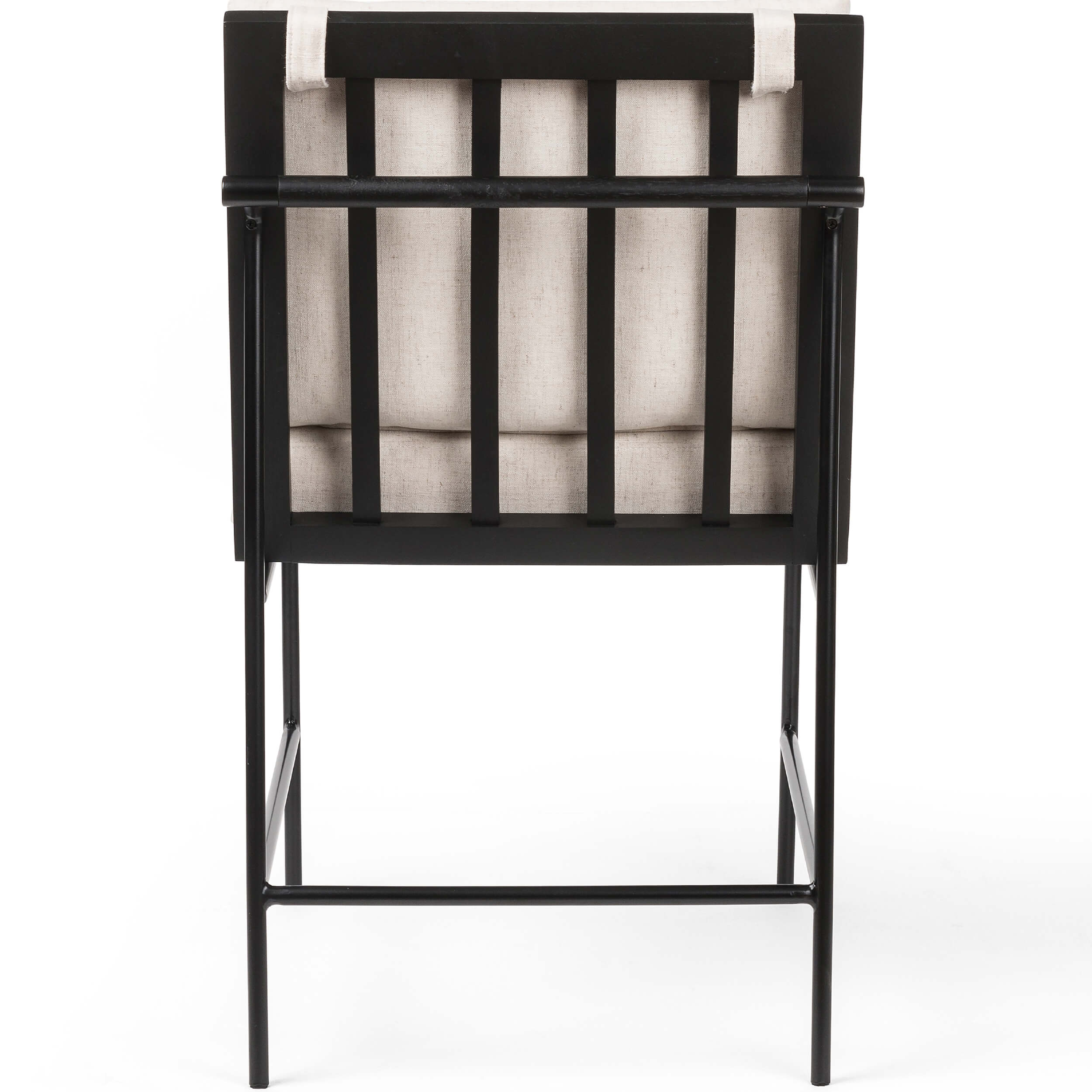 Crete Dining Chair, Saville Flax / Black Frame, Set of 2 by Four Hands - Image 4