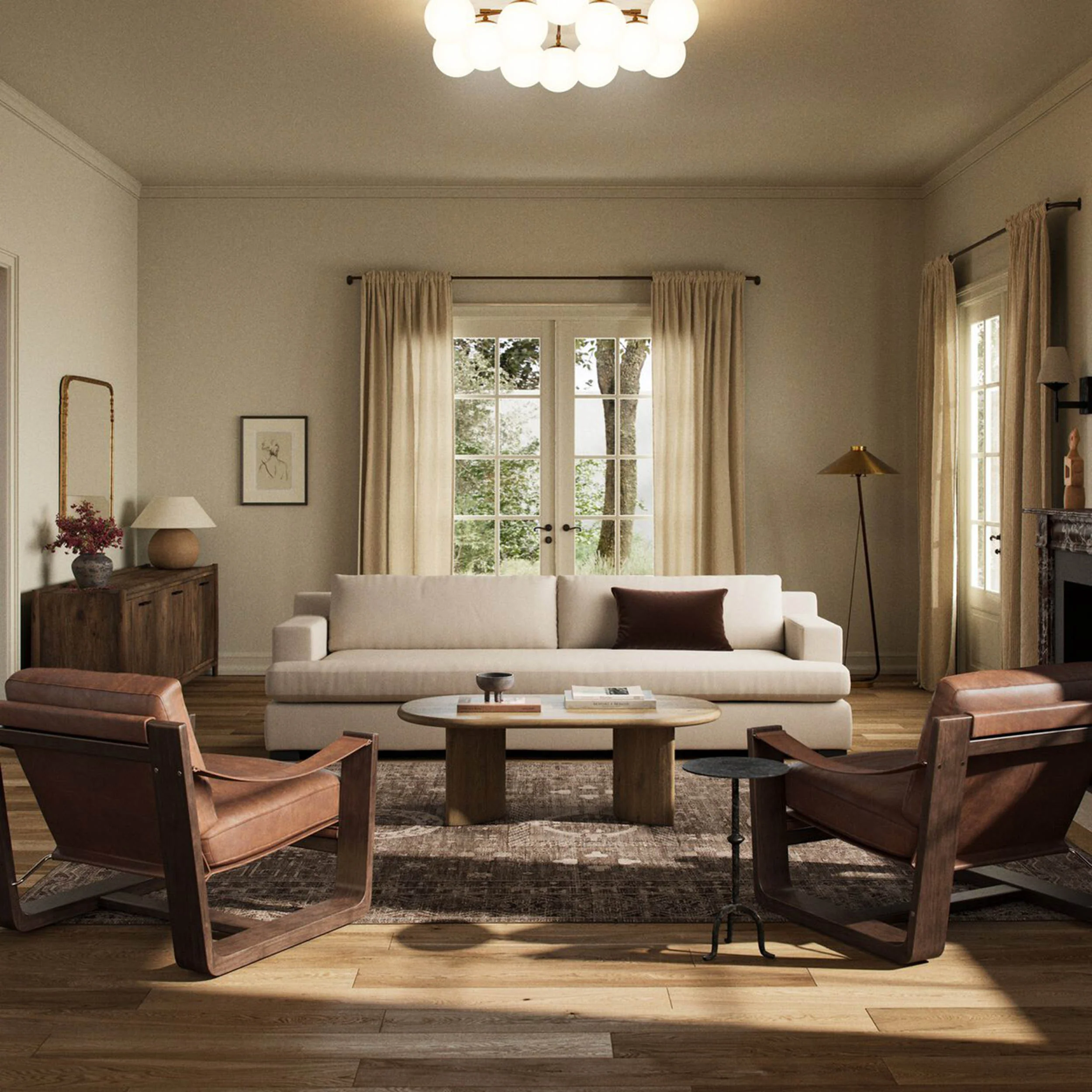 Crispin Sofa, Nomad Marshmallow by Four Hands - Image 4