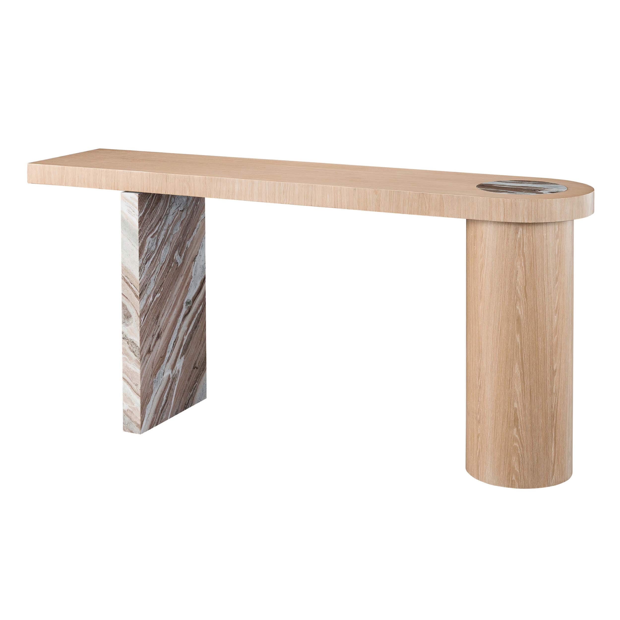 Croydon Console Table, White Oak