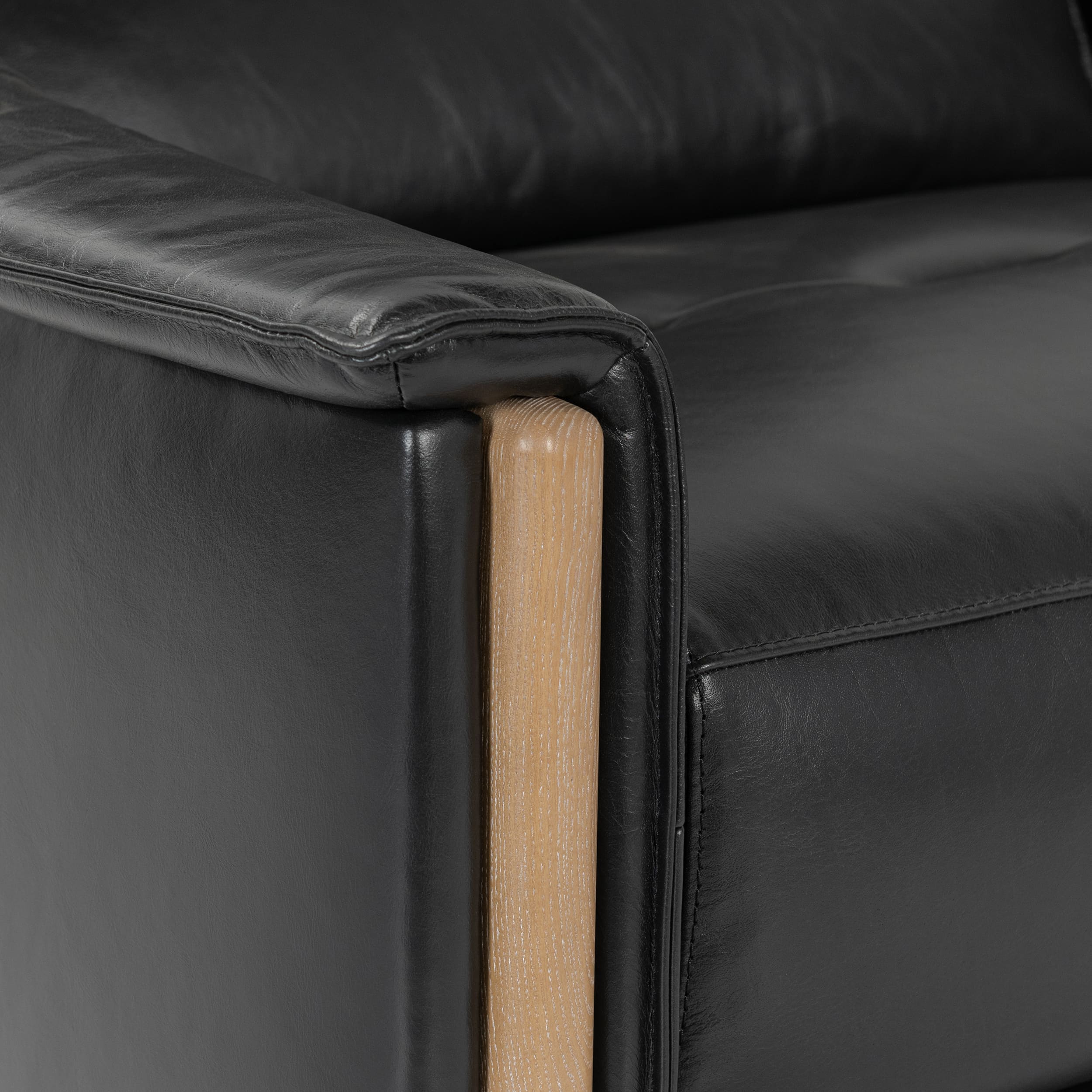 Cullman Leather Power Recliner Chair, Black - Image 6