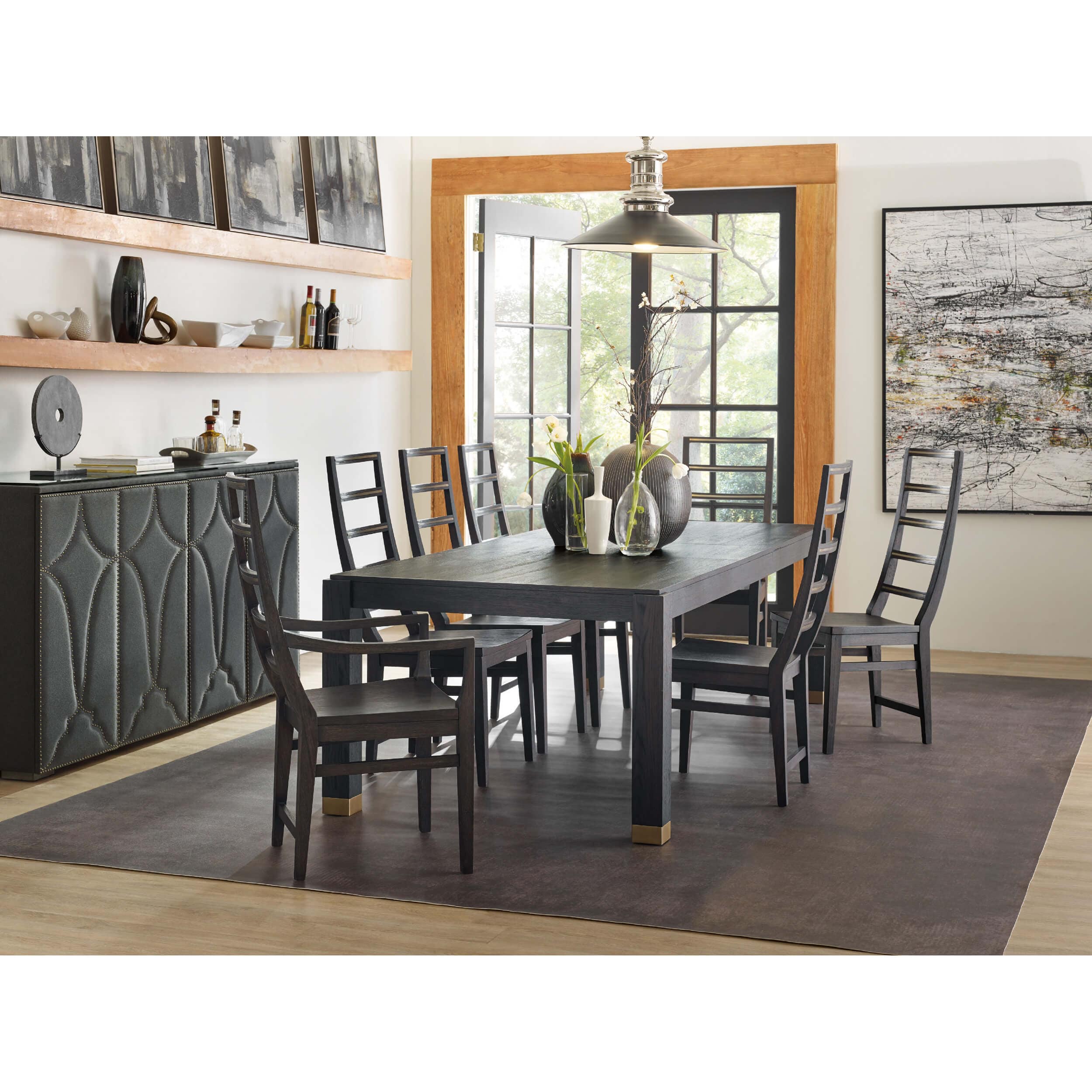 Curata Rectangular Dining Table, Deep Brown - Image 3