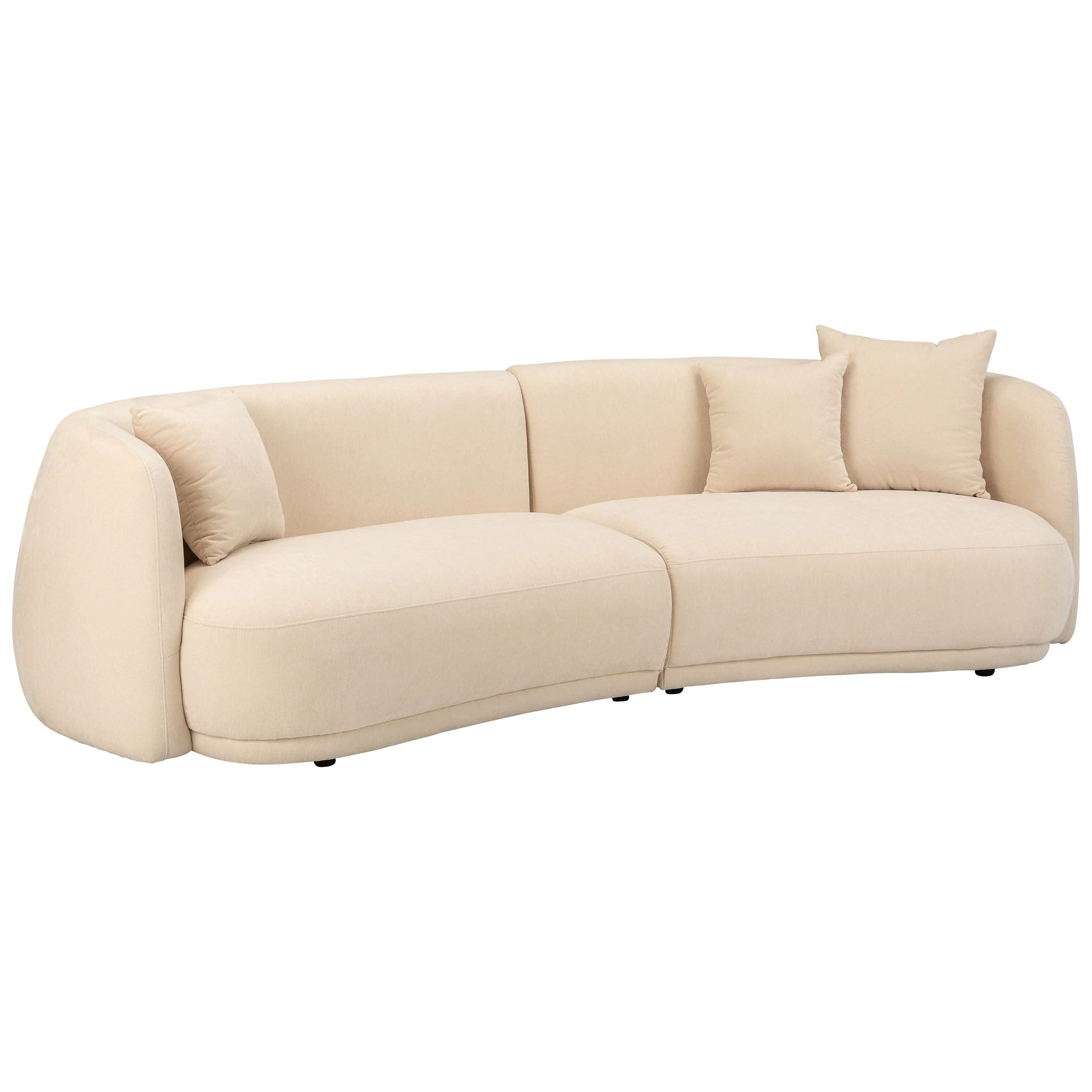 Curbed Sofa, Ivory - Image 2