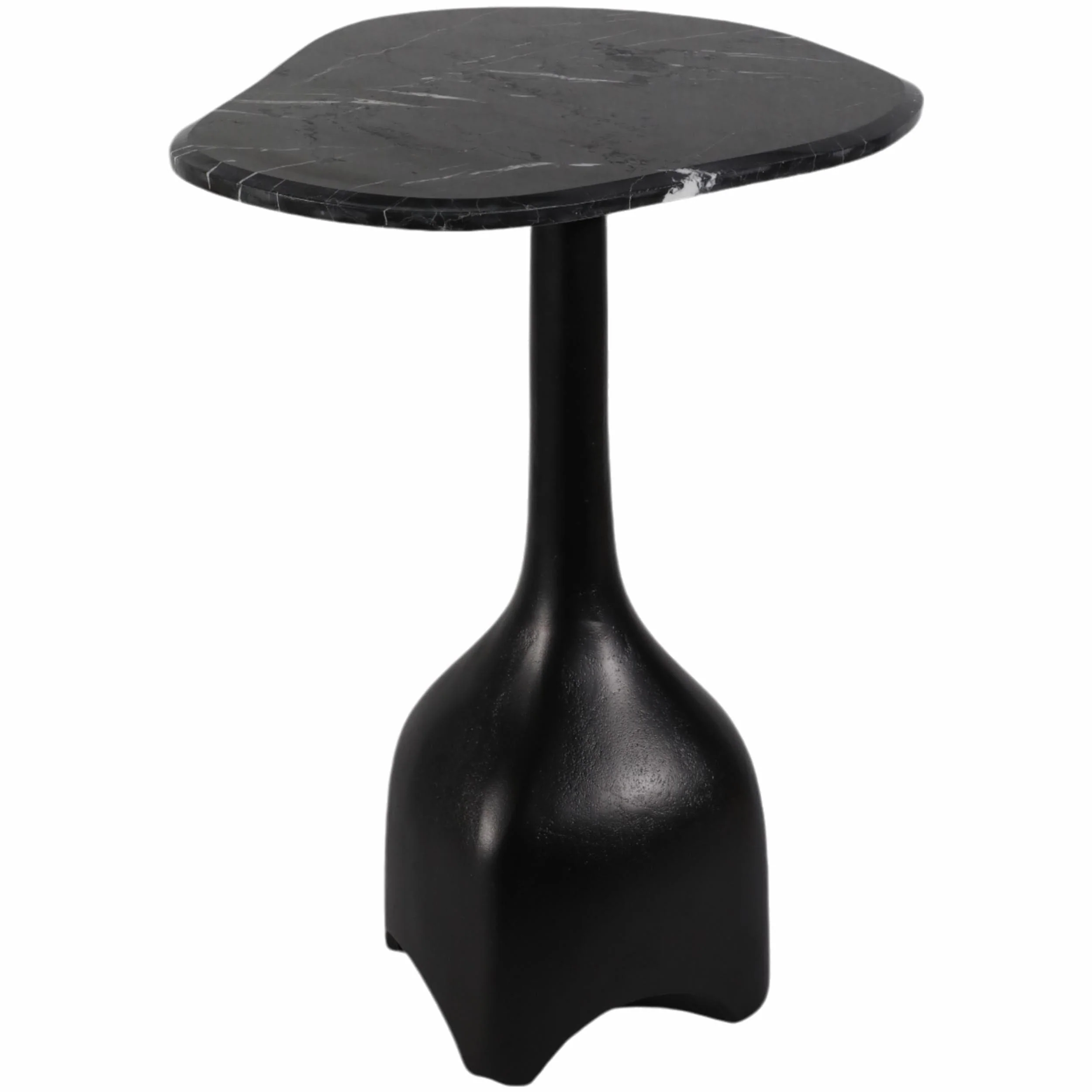 Curved Top Accent Table, Black