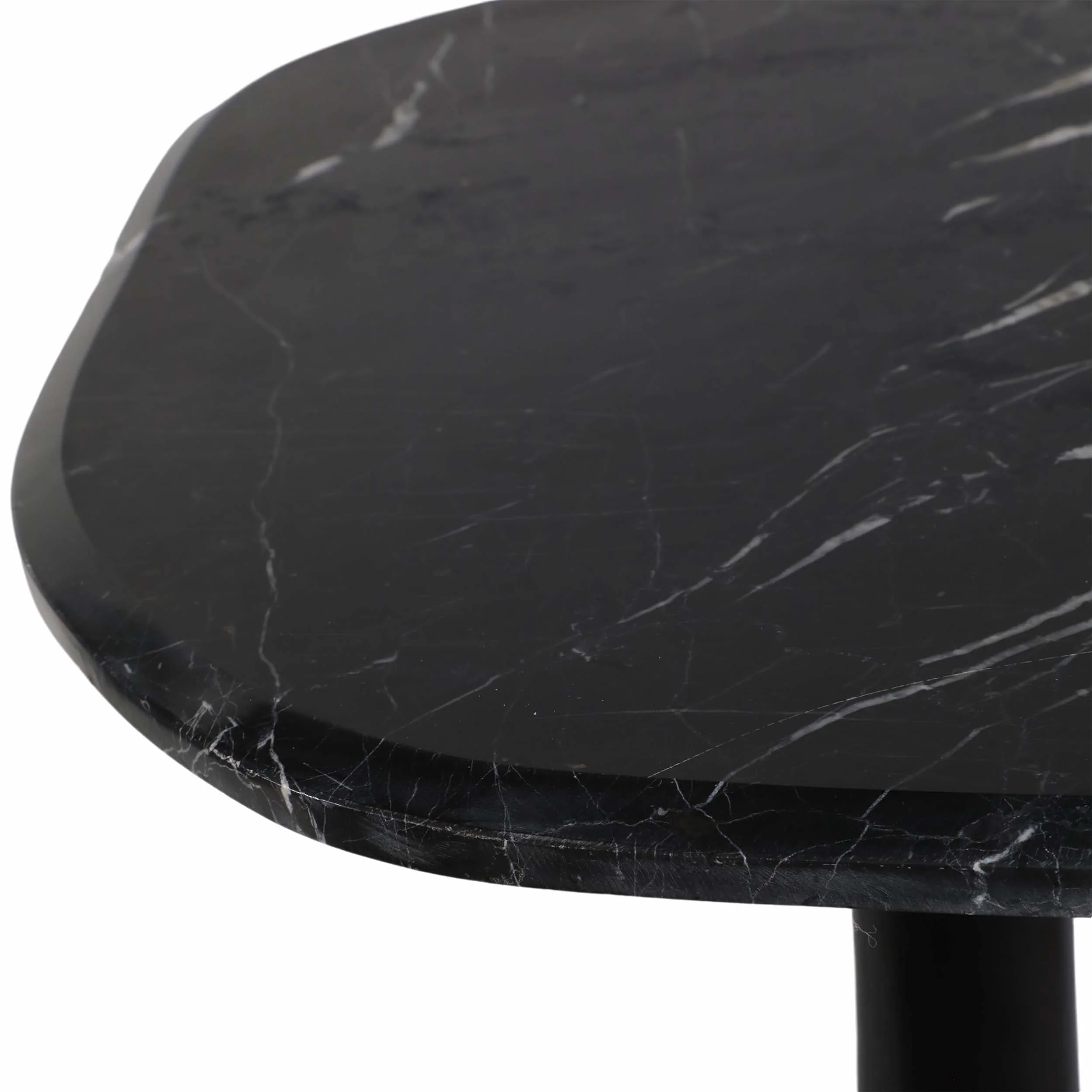 Curved Top Accent Table, Black - Image 4