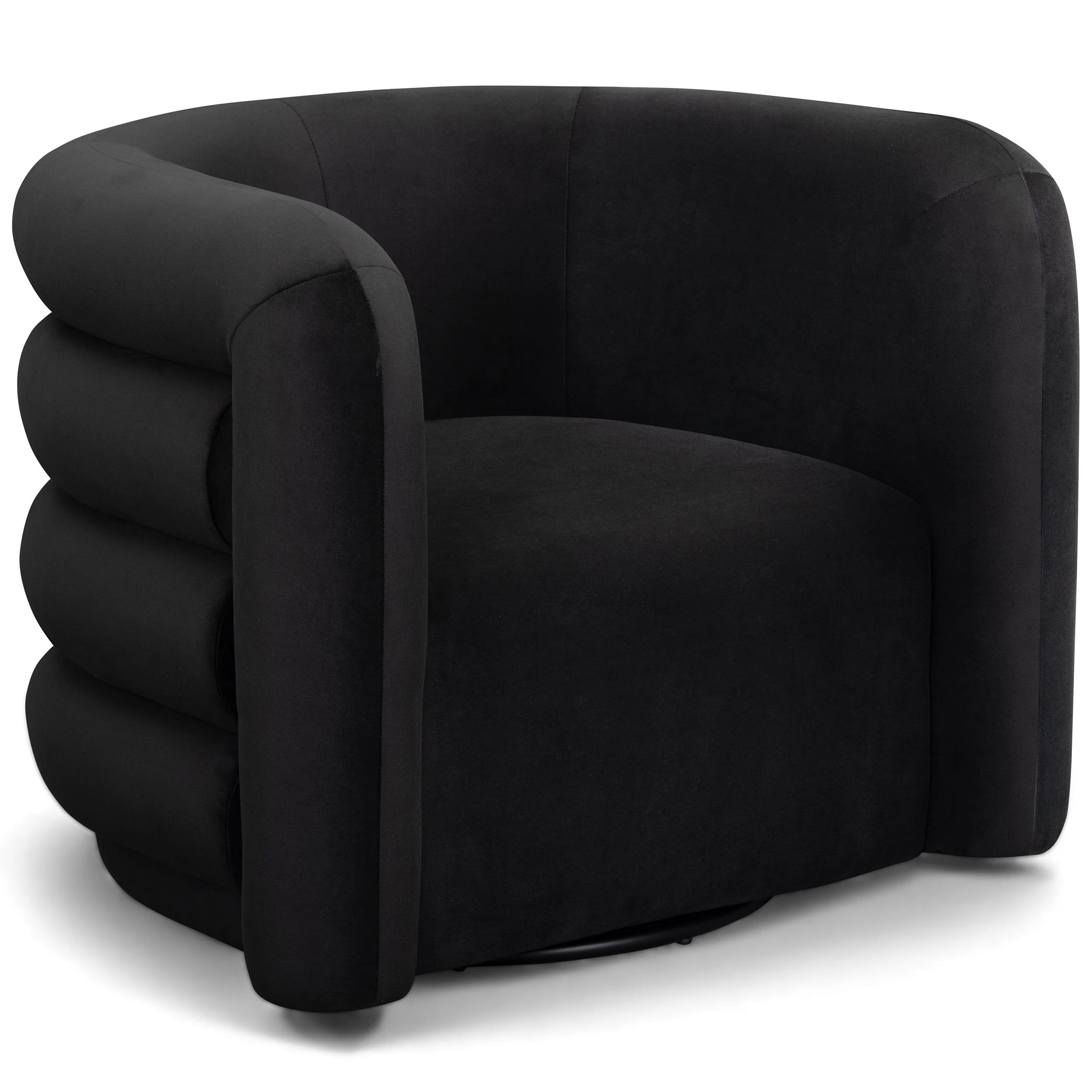 Curves Swivel Chair, Black