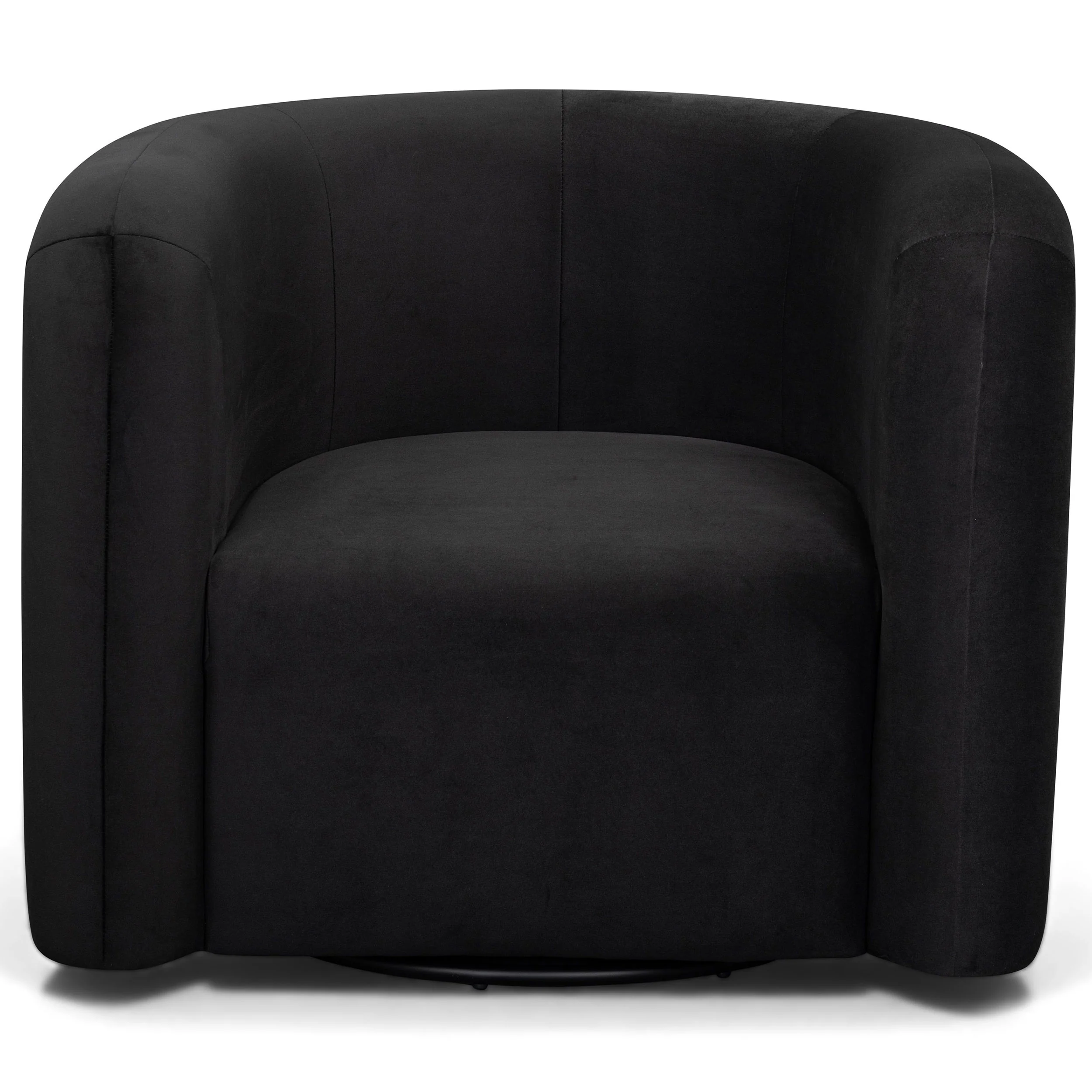 Curves Swivel Chair, Black - Image 2