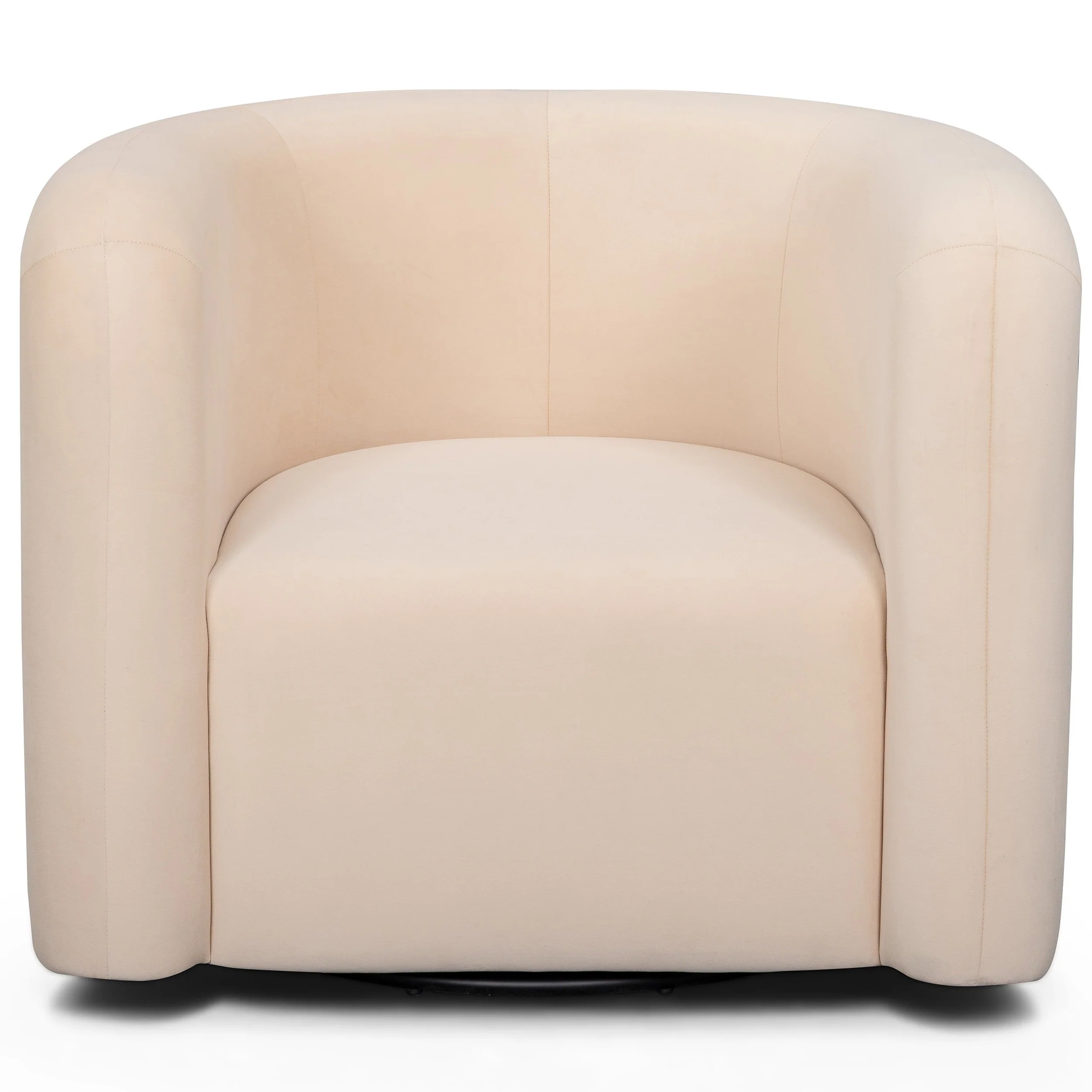 Curves Swivel Chair, Peach - Image 2