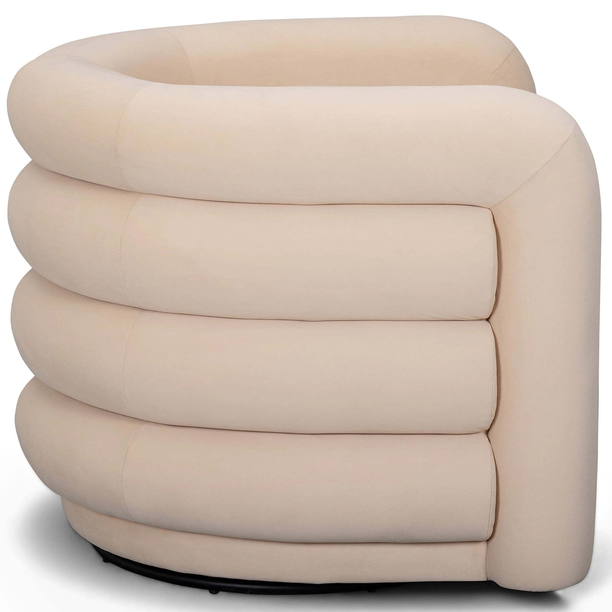 Curves Swivel Chair, Peach - Image 3