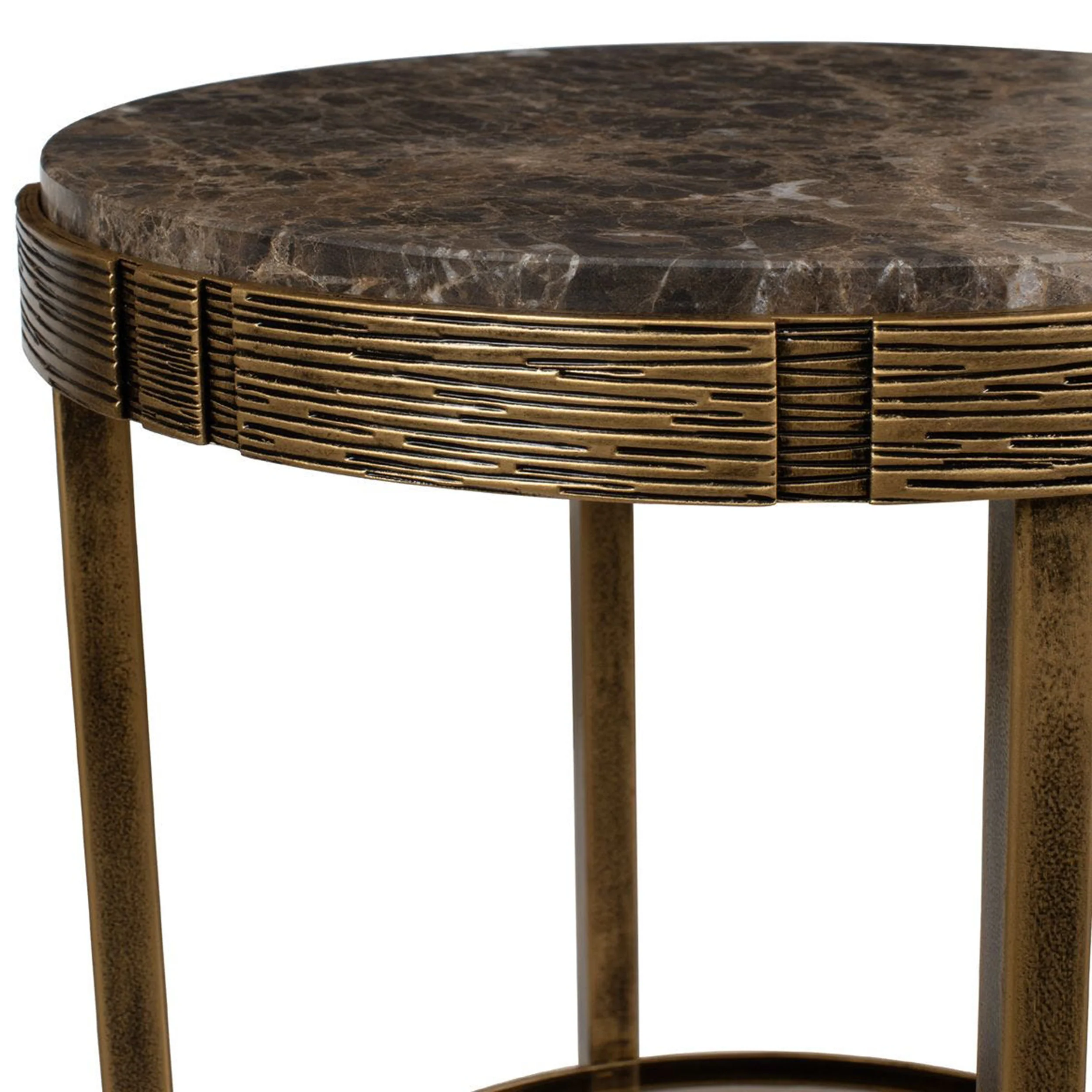 Cusano Accent Table, Antique Brass - Image 5