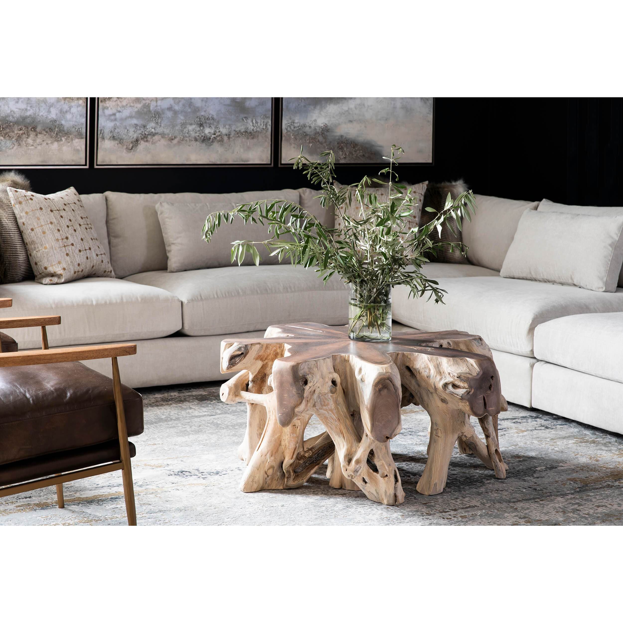 Cypress Root Coffee Table, Natural White Wash - Image 10