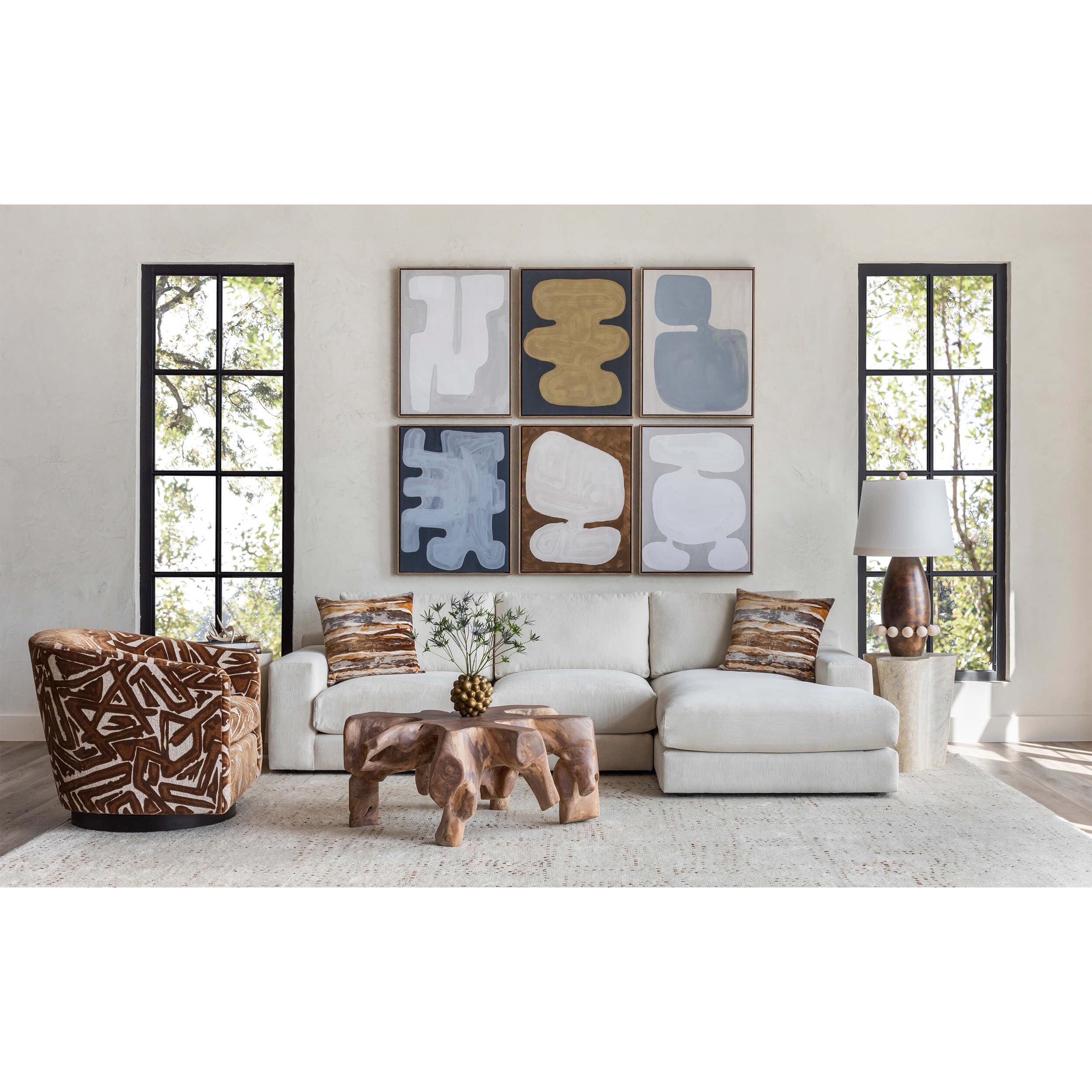 Cypress Root Coffee Table, Natural White Wash - Image 13