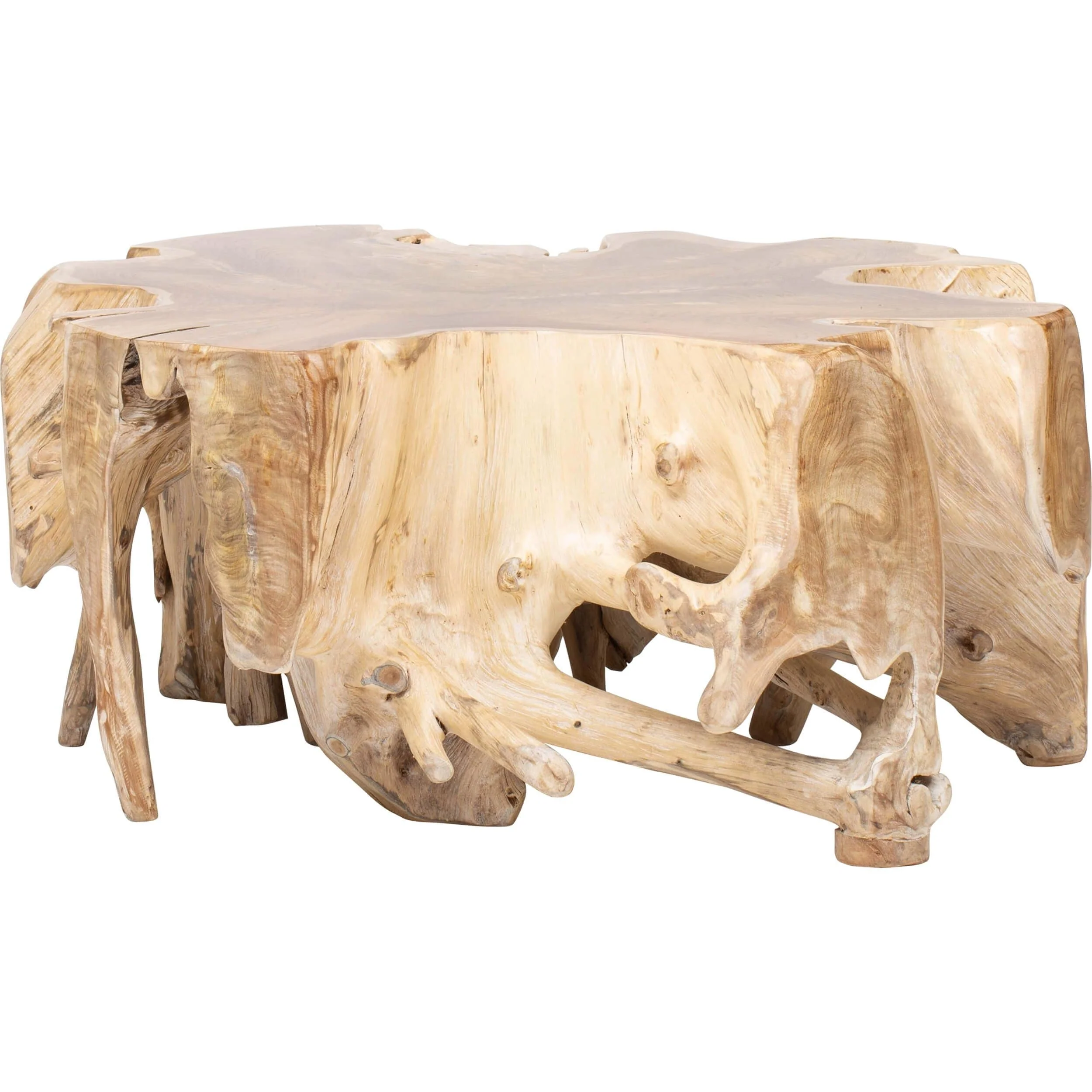 Cypress Root Coffee Table, Natural White Wash - Image 3