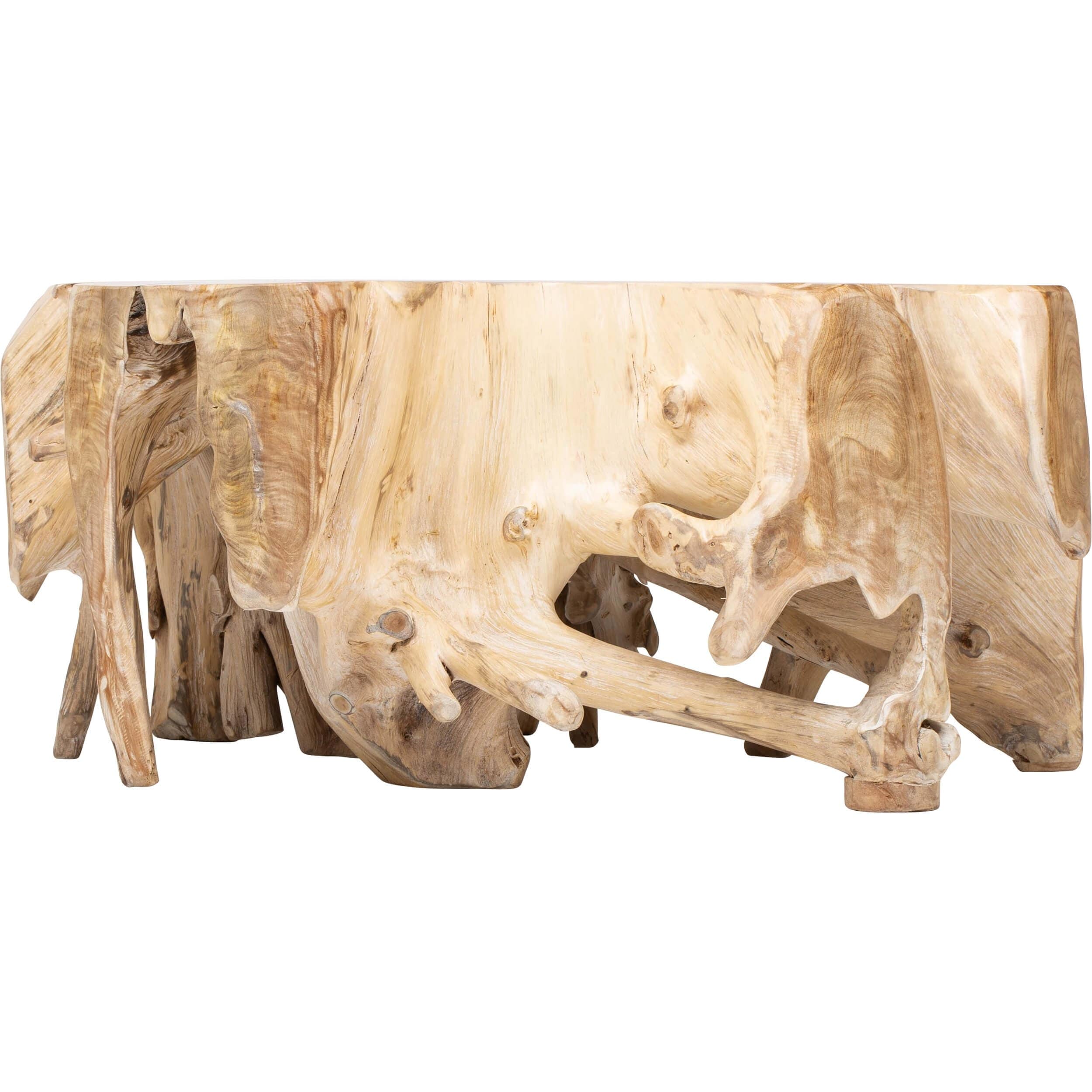 Cypress Root Coffee Table, Natural White Wash - Image 4