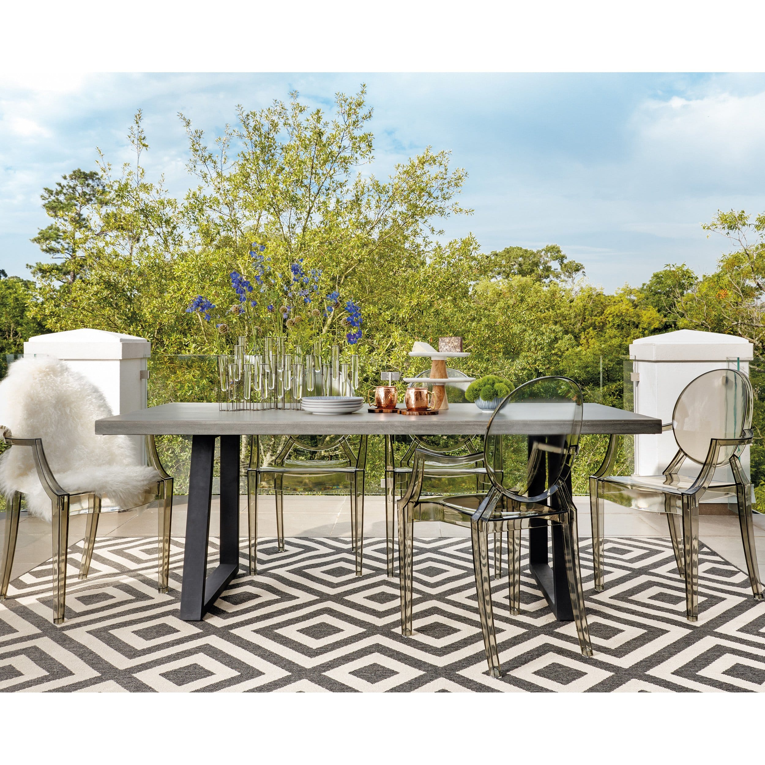 Cyrus Rectangular Dining Table, Grey by Four Hands - Image 5
