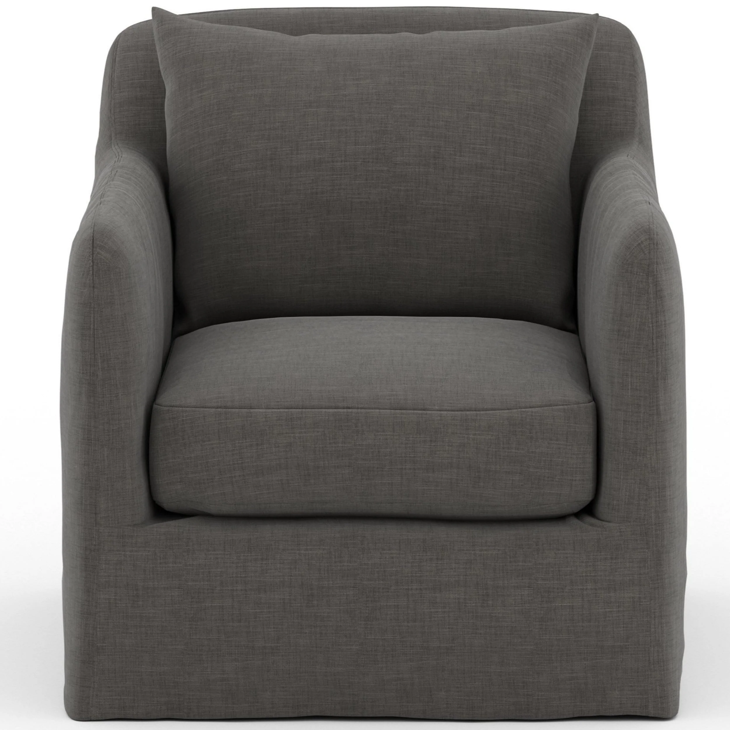 Dade Outdoor Swivel Chair, Charcoal by Four Hands - Image 2