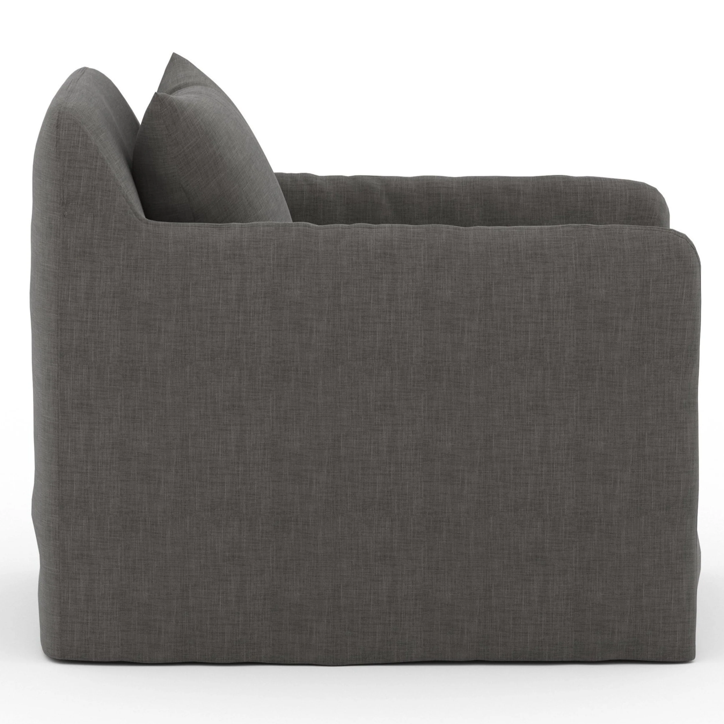 Dade Outdoor Swivel Chair, Charcoal by Four Hands - Image 3