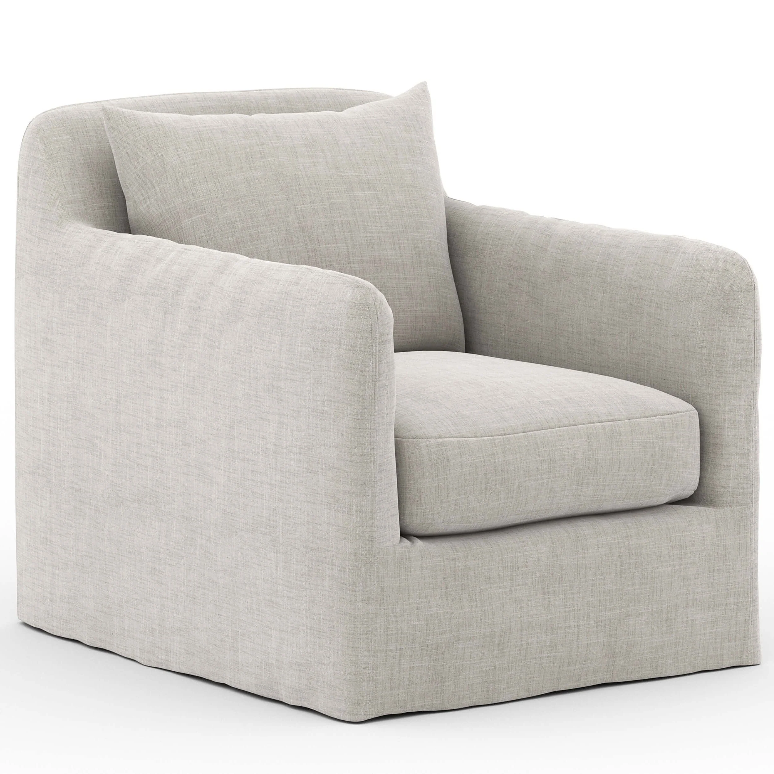 Dade Outdoor Swivel Chair, Stone Grey by Four Hands
