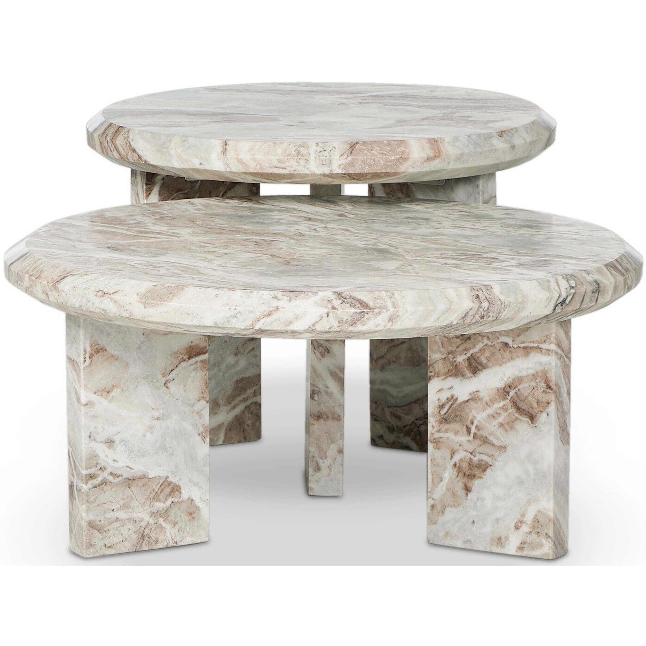 Dakota Nesting Coffee Table, Creamy Taupe by Four Hands - Image 10