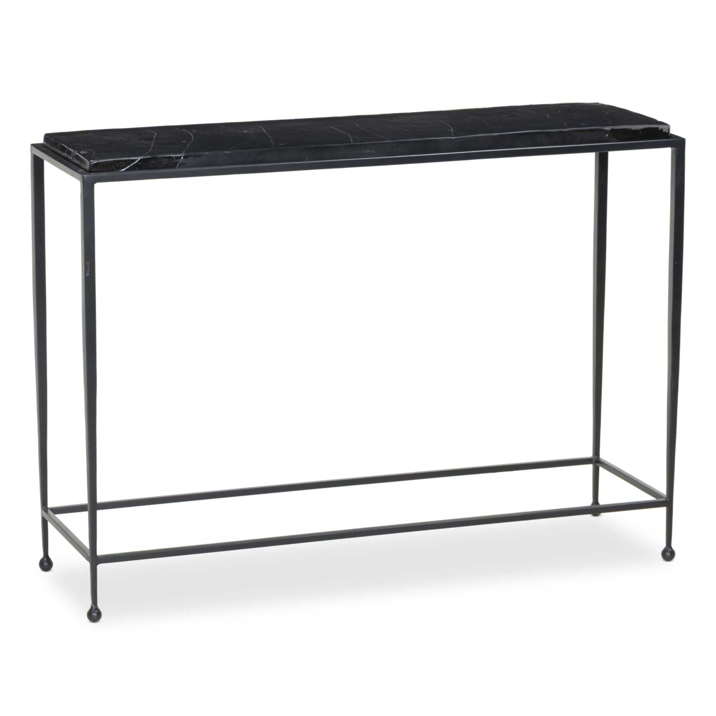 Dalston Cast Glass Console Table, Smoked Black by Four Hands
